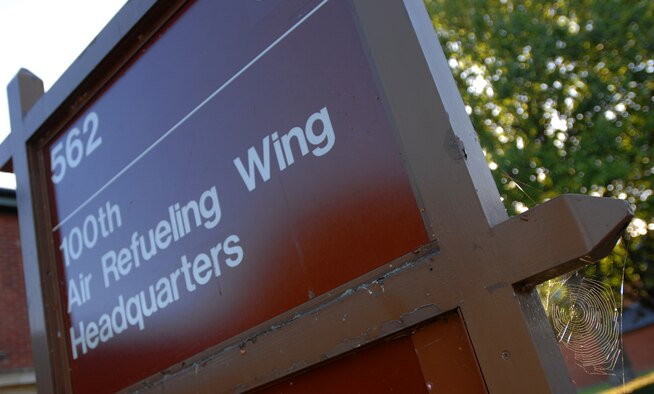 the 100th Air Refueling Wing at RAF Mildenhall, decorated early Sept. 18, for Halloween this year thanks to the help of mother nature.
(U.S. Air Force Photo by Tech. Sgt. Tracy L. DeMarco)
