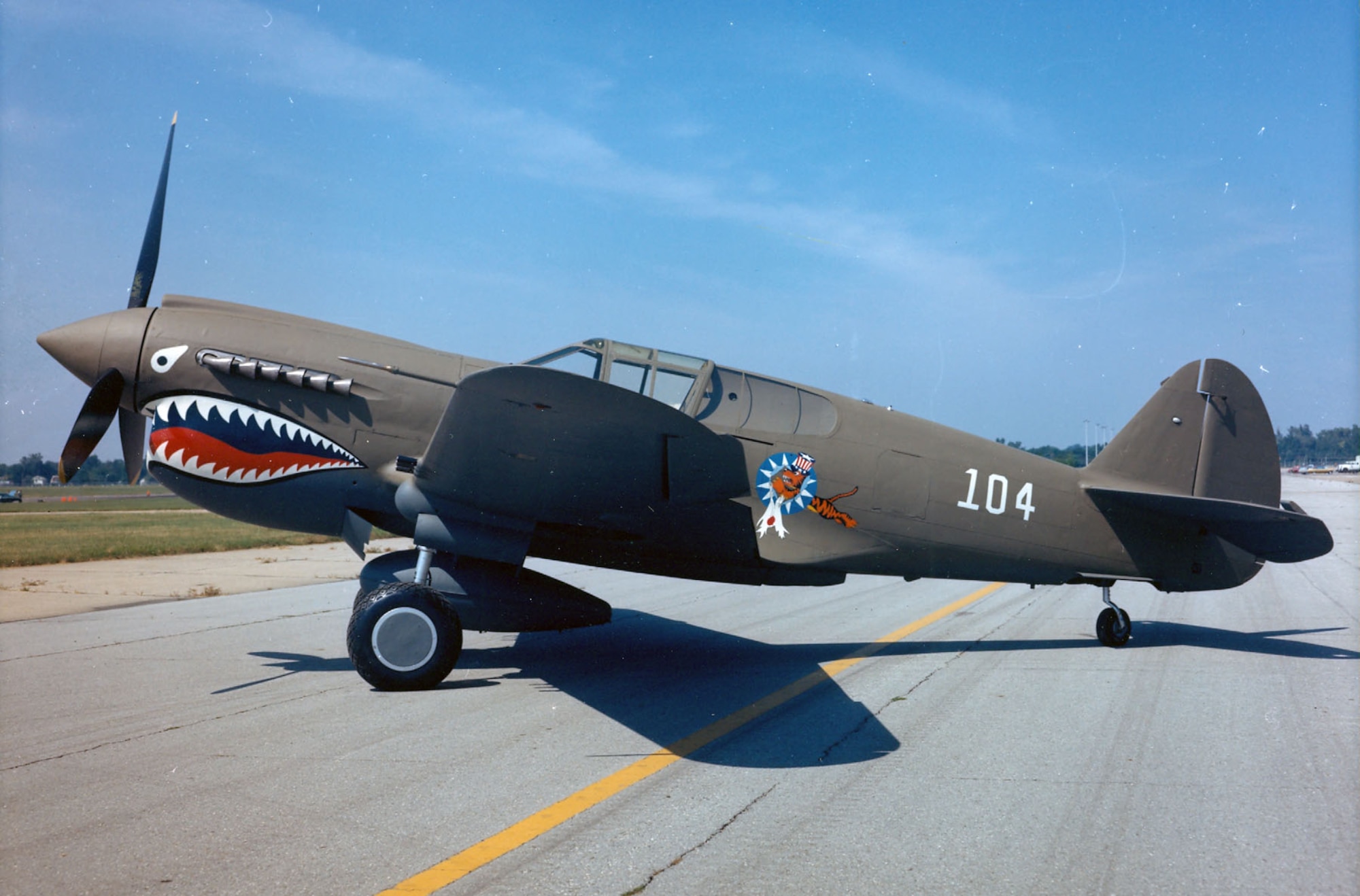 DAYTON, Ohio -- Curtiss P-40E Warhawk at the National Museum of the United States Air Force. (U.S. Air Force photo)