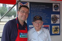 YOUNGSTOWN AIR RESERVE STATION, Ohio — Mr. Fred Kubli Jr., treasurer of the Youngstown Air Reserve Station Base-Community Council, has worked closely with Master Sgt. Bryan Ripple, superintendent of the Public Affairs office, since March 1995 to enhance community relations for the wing and promote morale within the unit.  Mr. Kubli began his affiliation with the 910th Airlift Wing in the early 1980's as an original member of the Base-Community Council.  In this photo, Mr. Kubli and Sergeant Ripple worked at the 910th Airlift Wing hospitality tent at Youngstown State University's home opener football game Sept. 8, 2007 at Stambaugh Stadium.  The Base-Community Council was a major financial sponsor of the event.  U.S. Air Force photo/TSgt. Bob Barko Jr.