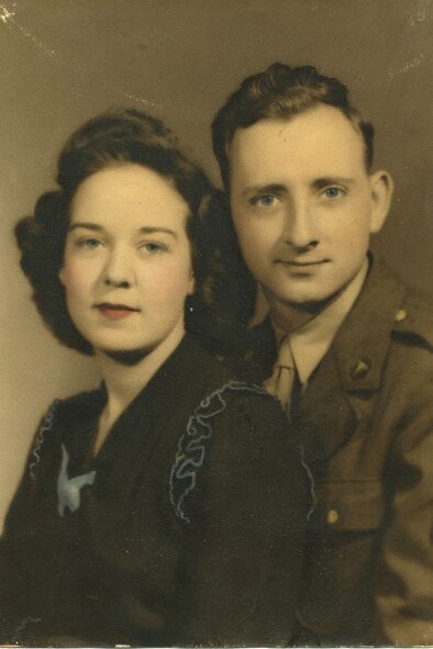 Mr. and Mrs. Fred Kubli Jr. during World War II. Though the brown has since left his hair, the 88 year-old Fred Kubli Jr. still has steely blue eyes and lots of energy. U.S. Air Force courtesy photo.