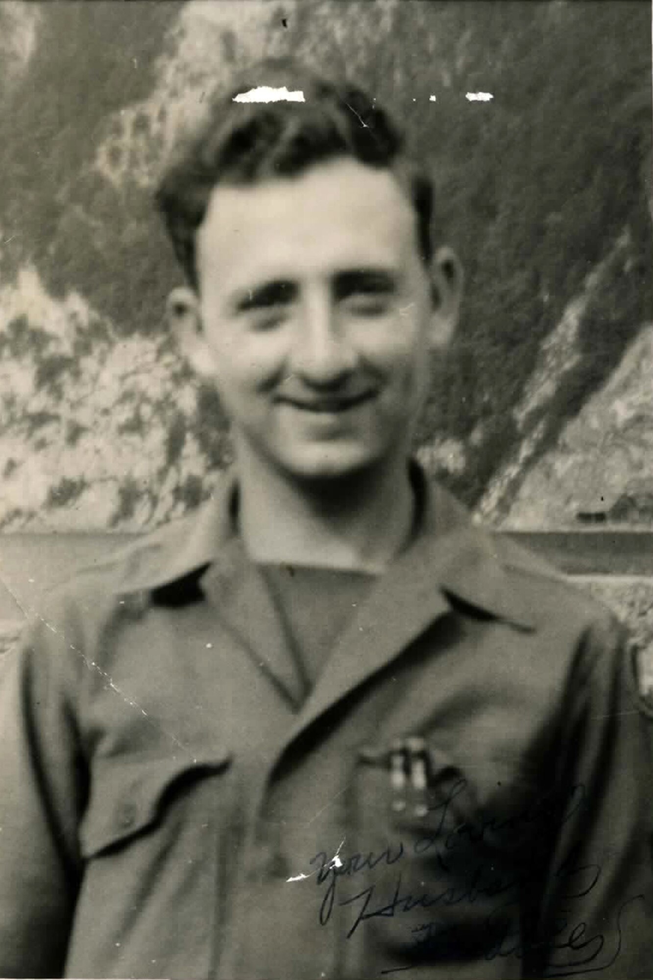 Fred Kubli Jr. served in the U.S. Army during World War II after being drafted July 3, 1944.  He was assigned to the 139th Evacuation Hospital (Semi-Mobile.) He's shown in this photo he sent to his wife LaVerne from Austria. U.S. Air Force courtesy photo.