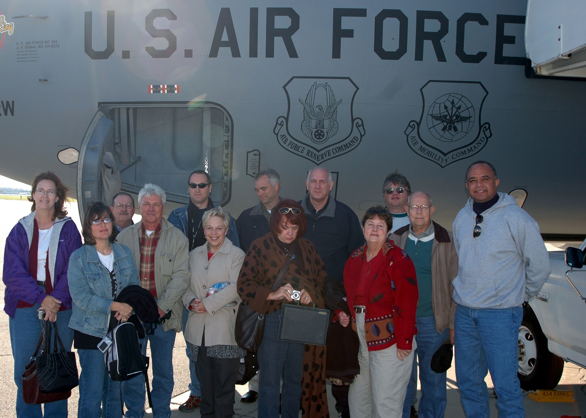GRISSOM AIR RESERVE BASE, Ind., -- Community and business leaders from the north-central Indiana region visited Grissom on Oct. 25 to learn about the base's mission and participate in a civic leader orientation flight. The group was scheduled to participate in the refueling of an RC-135. (U.S. Air Force photo/ Senior Airman Carl Berry)