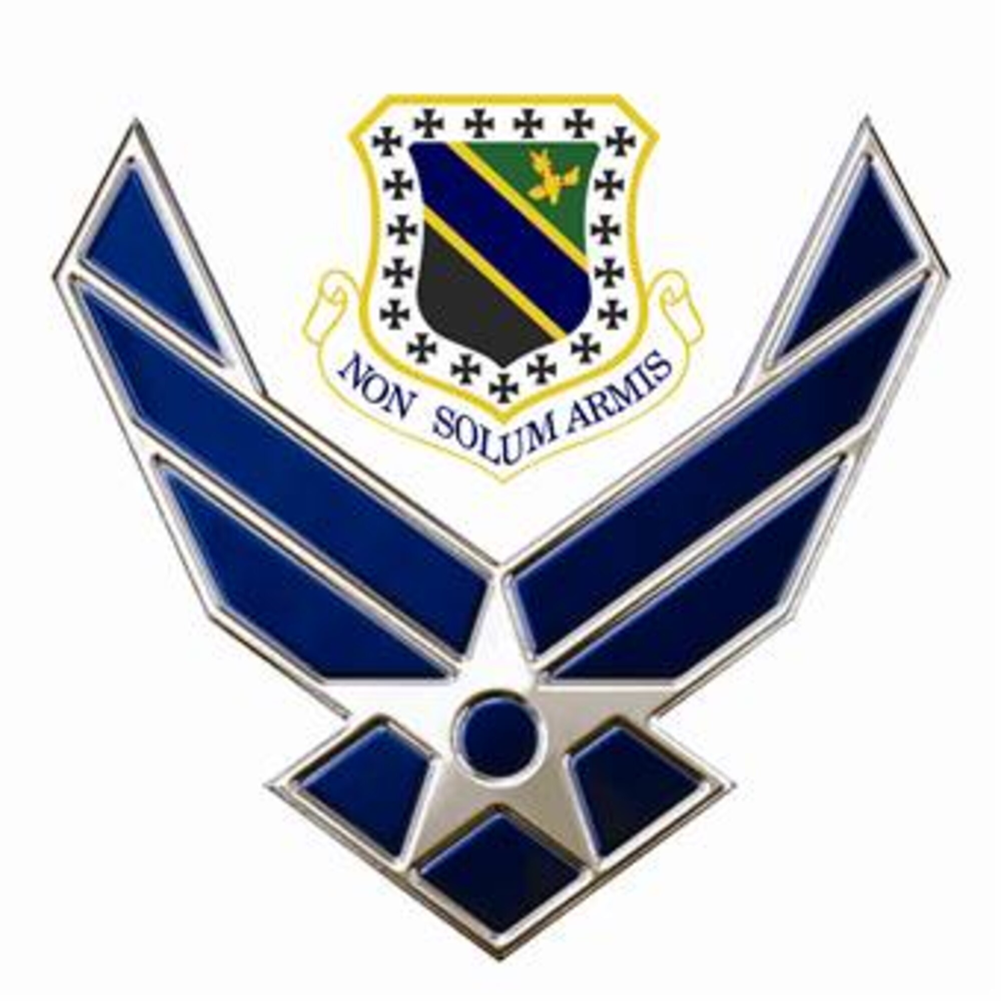 Air Force symbol with the 3rd Wing patch (Graphic illustrated by 3rd Wing Public Affairs)