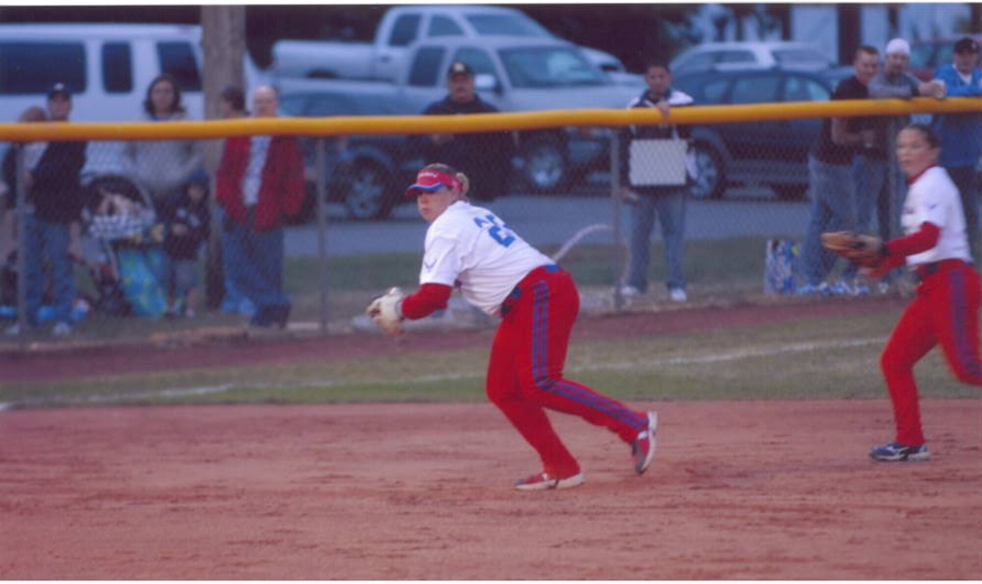 Third-baseman Staff Sgt. Sarah Ryan fields a play at third during the 2007 All-Armed Forces Women’s Softball Championships, Sept. 18 to 20 at Hill AFB, Utah. (courtesy photo)