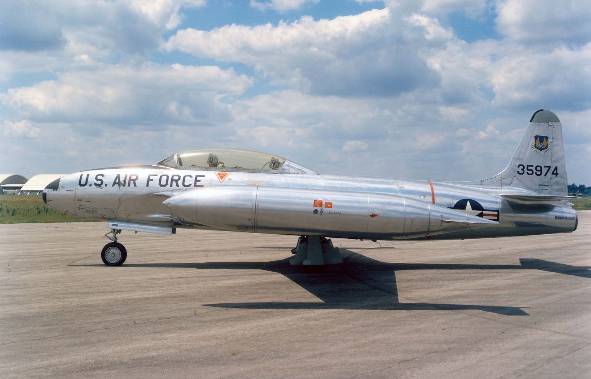 DAYTON, Ohio -- Lockheed T-33A Shooting Star at the National Museum of the United States Air Force. (U.S. Air Force photo)