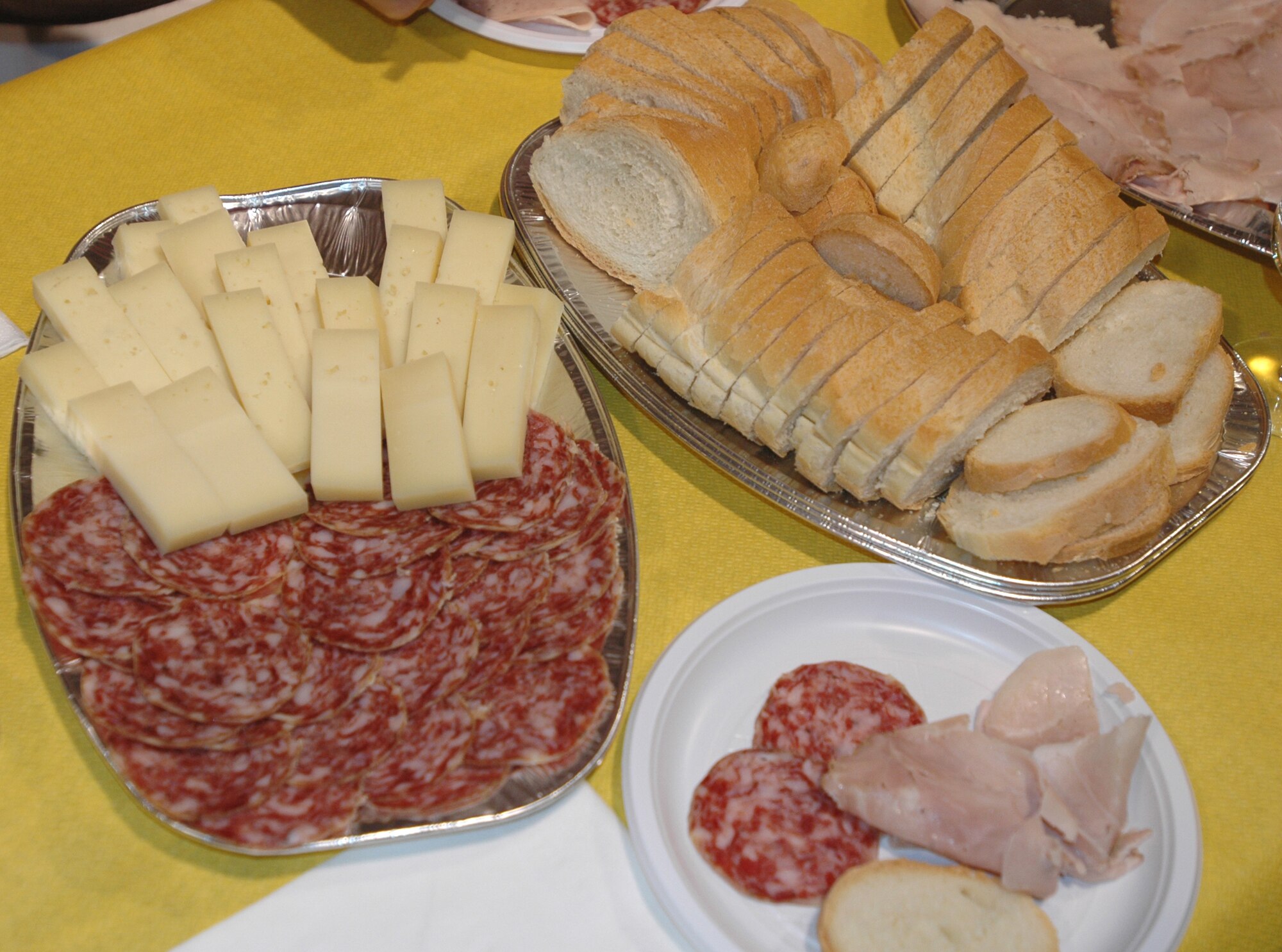 AVIANO AIR BASE, Italy--Italian meat, cheese and bread was served along with four different types of wine from a local winery in San Quirino Oct. 19. (U.S. Air Force photo/Senior Airman Justin Weaver).