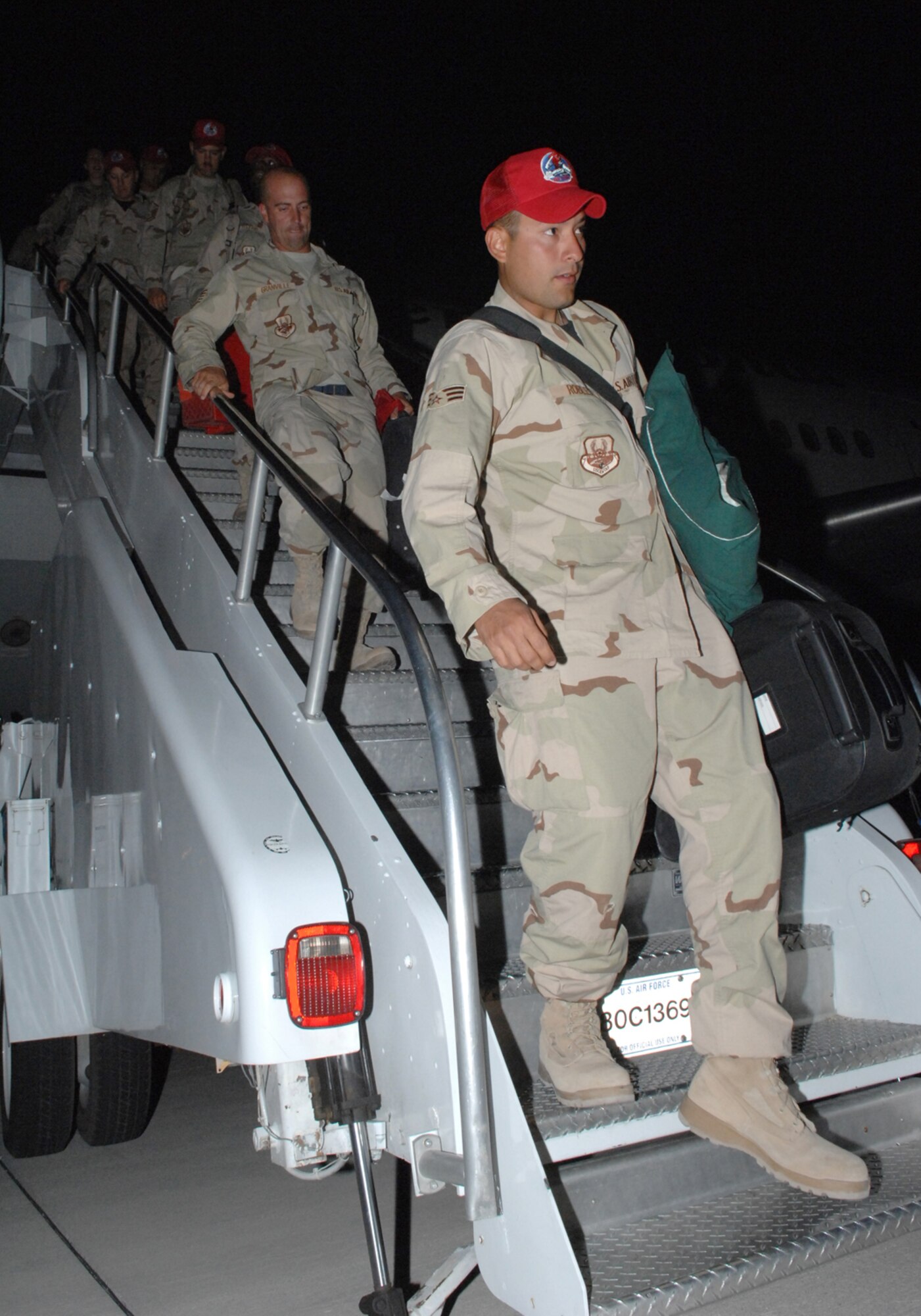 Airmen of the 820th and the 555th RED HORSE Squadrons, return home Oct. 22 from a seven month-long deployment.
(U.S. Air Force Photo by Senior Airman Larry E. Reid Jr.)
