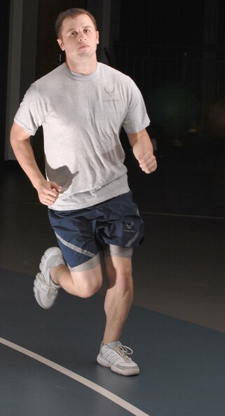 Airman 1st Class Joshua Roberts is Fit to Fight. (U.S. Air Force photo by Airman 1st Class Brittany Barker)