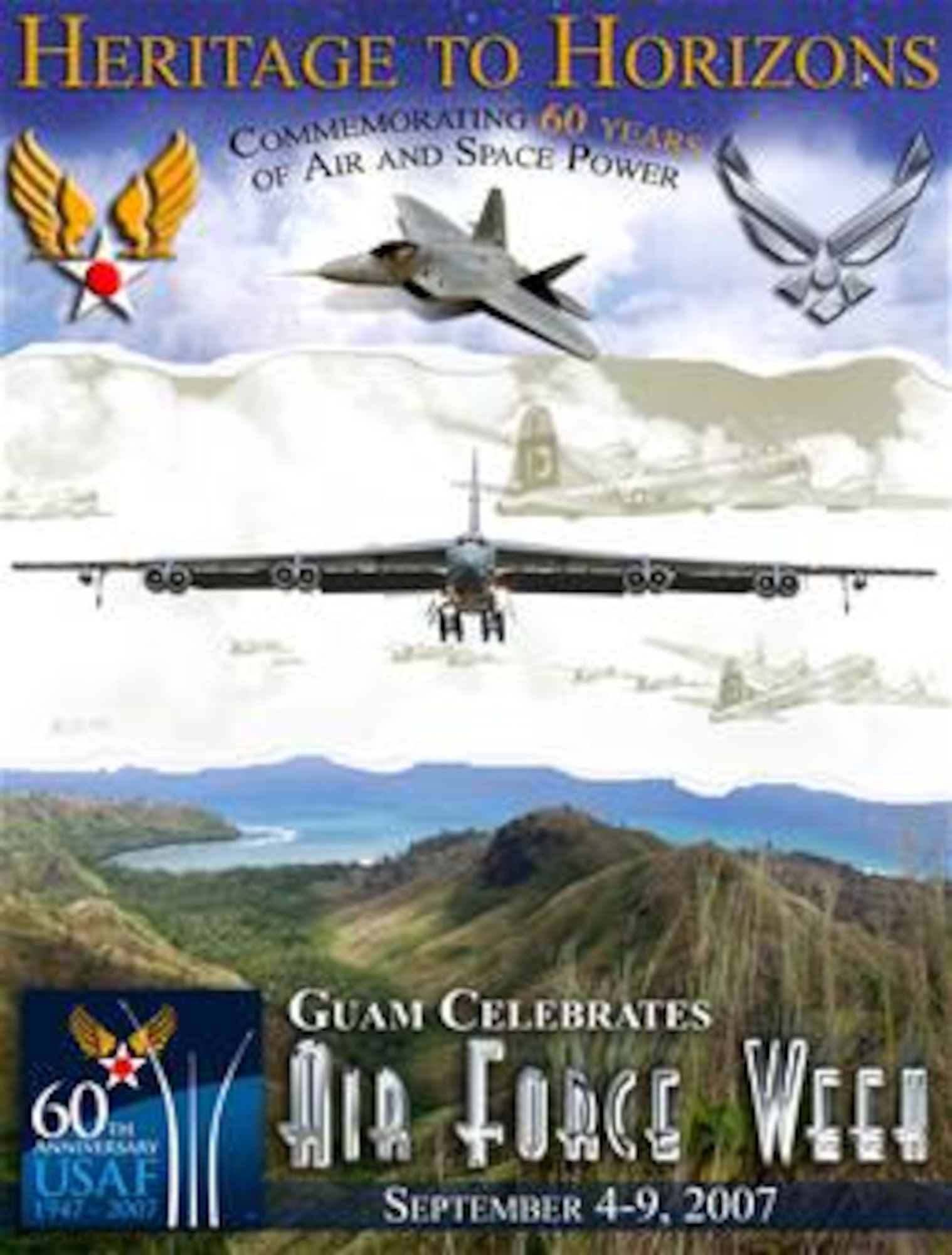 ANDERSEN AIR FORCE BASE, Guam - Guam's Air Force week is from Sept. 4 to Sept 9, 2007.  (Graphic by Tech. Sgt. Brian Bahret/ 36th Wing Public Affairs)