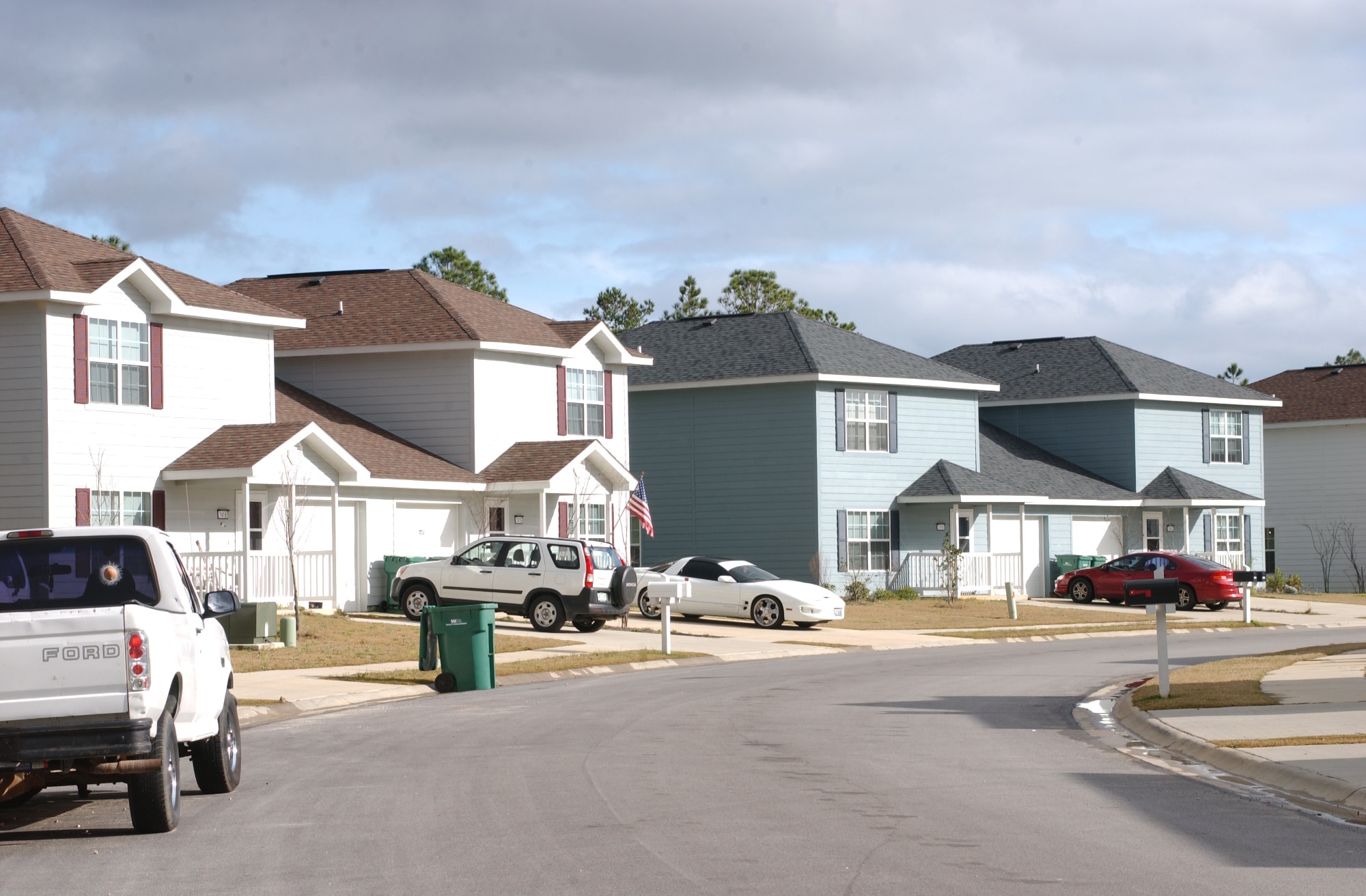 All but 10 of the 160 Sandhill Landing housing units are townhouses.  The others are single-level handicapped-accessible homes.  (U.S. Air Force photo by Kemberly Groue)