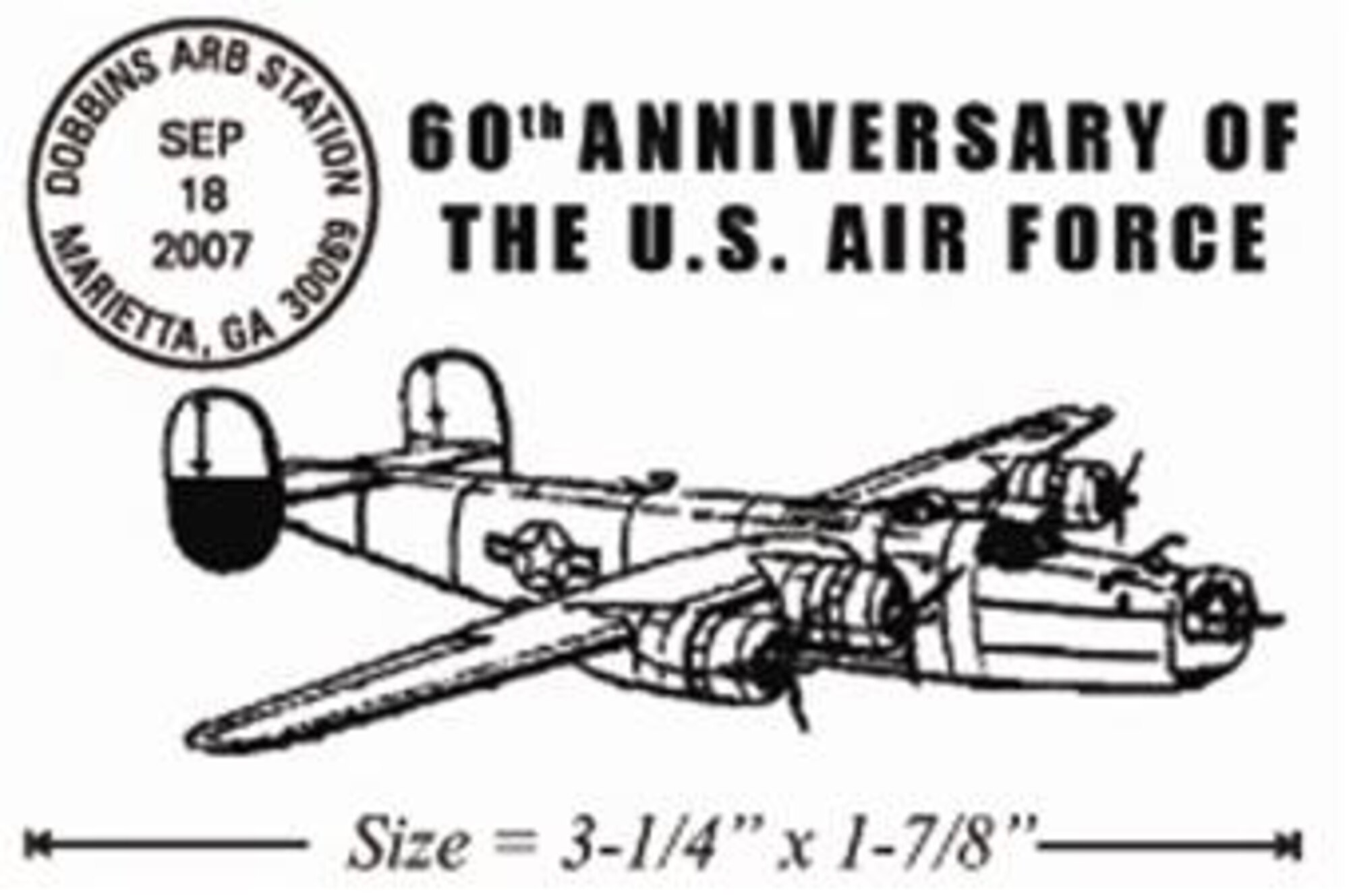 AF 60th Anniversary Postmark