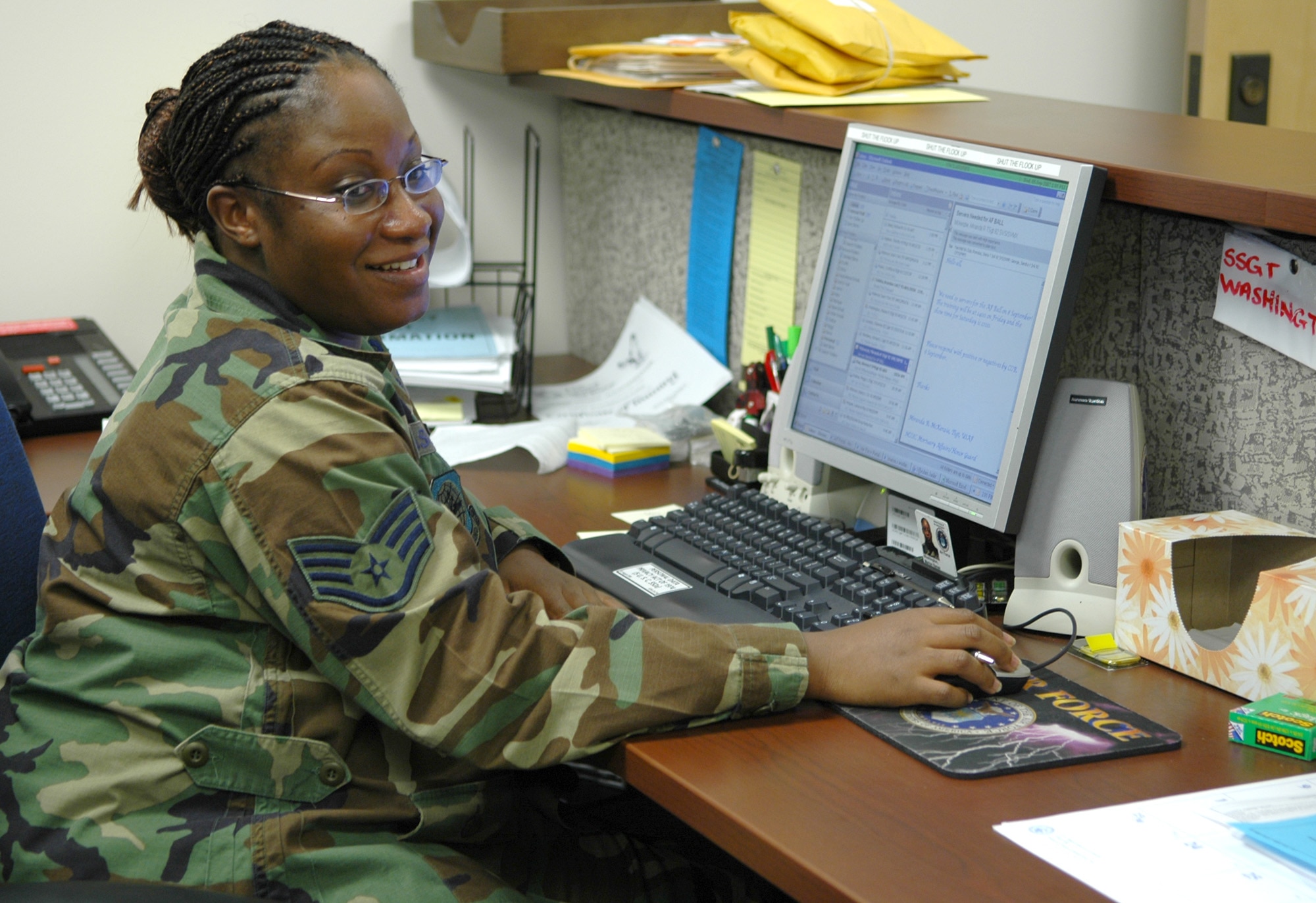 FAIRCHILD AIR FORCE BASE, Wash. -- Staff Sgt. Marion Washington, 93rd Air Refueling Squadron information manager, is this week's Team Fairchild MVP. (U.S. Air Force photo / Airman 1st Class Kali L. Gradishar)