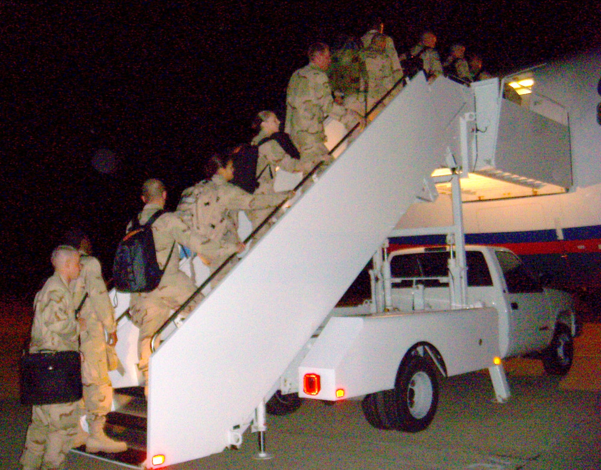 More than 35 Holloman Airmen leave early Sept. 6 for a deployment in support of the War on Terror. These Airmen are a part of approximately 700 Airmen deploying in the upcoming Air and Space Expeditionary cycle. (U.S. Air Force photo/Airman 1st Class Heather Stanton)