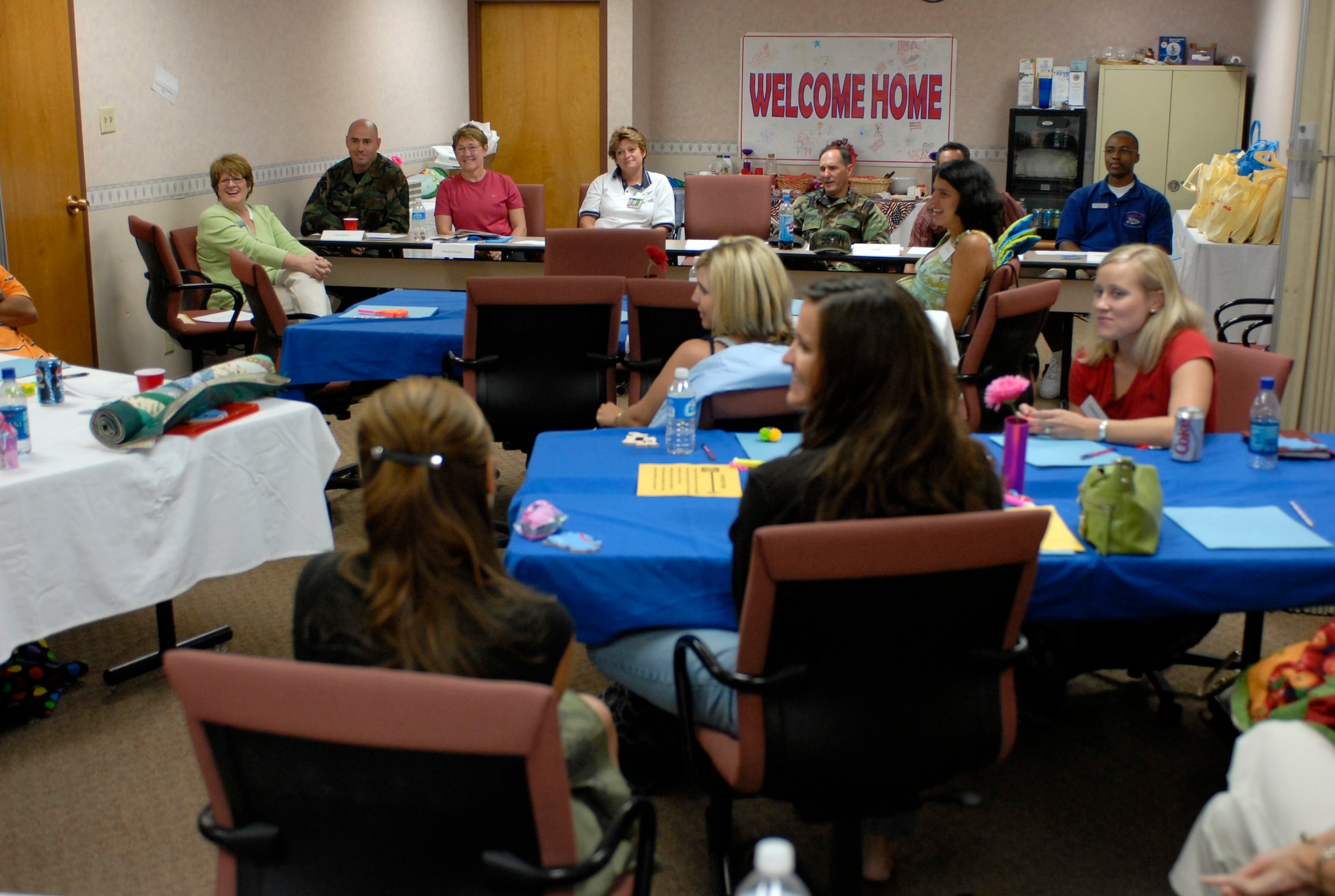 Thirteen spouses gathered at the Airman and Family Readiness Flight Aug. 29 for
Heartlink — an orientation program designed to increase spouses’ understanding about the Air Force and their role as an Air Force spouse. The next Heartlink is Oct. 24. To register, call the Airman and Family Readiness Flight at (623) 856-6550. (Photo by Senior Airman Christopher Hummel)