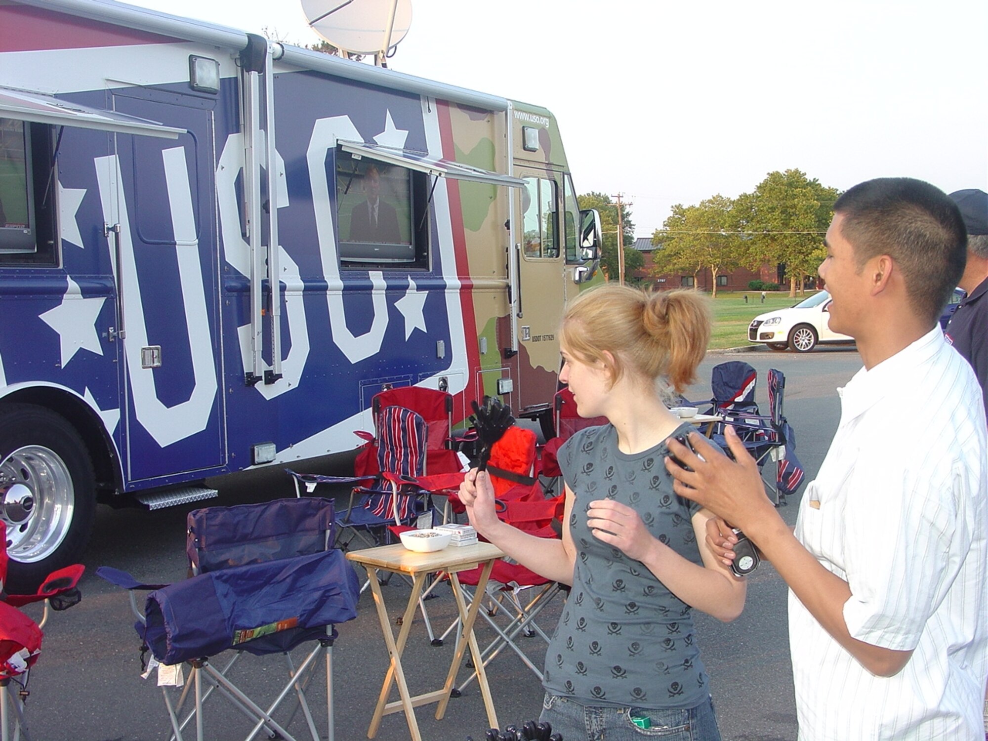 Hundreds of Team McGuire members participate in the kickoff of the NFL season at the McGuire Club. The USO and NFL provided food, football and prizes in appreciation for our military members.  