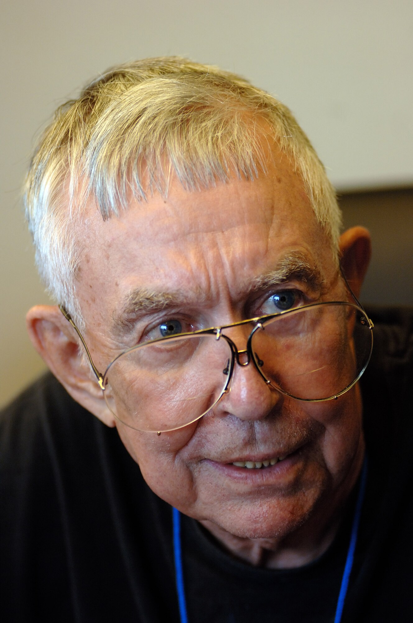 Retired Lt. Col. Harold Fischer, a fighter ace with 10 confirmed kills, talks about his time as a prisoner of war during the Korean War during an interview with the Washington Times Sept. 10 at Seoul, South Korea. Colonel Fischer has written three books about his tours in Korea and Vietnam, and he is touring South Korea this week with fellow veterans. (U.S. Air Force photo/Staff Sgt. Bennie J. Davis III) 
