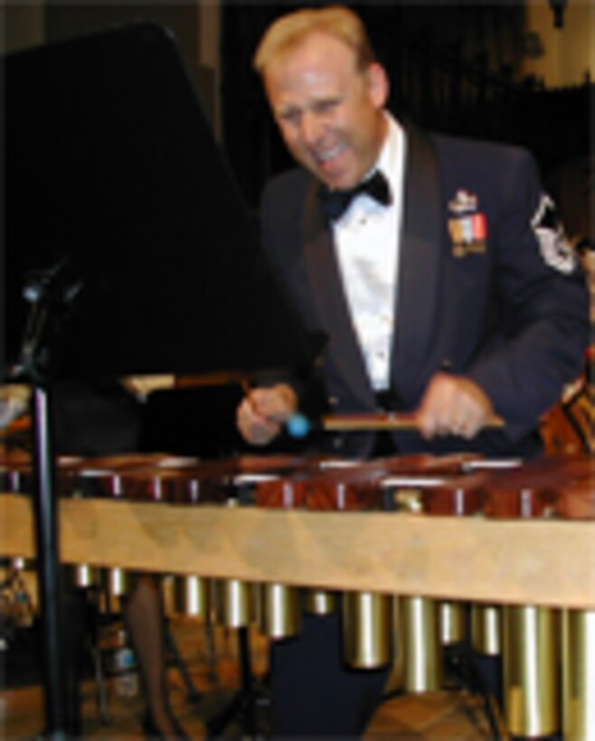 MSgt Steve Przyzycki, percussion, will be performing in this season's Chamber Recital Series, which will include members from various units within the USAF Academy Band.