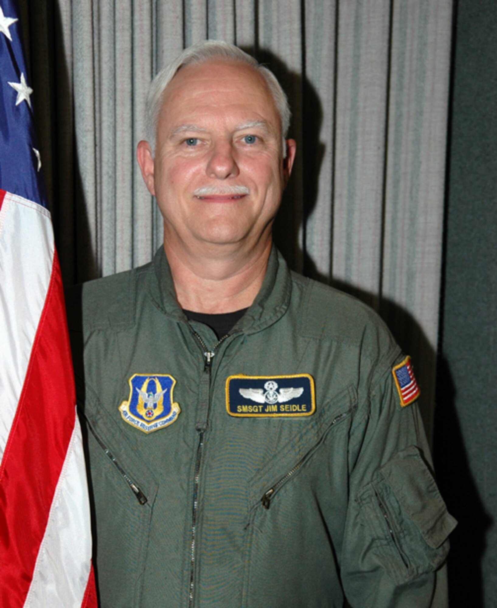 GRISSOM AIR RESERVE BASE, Ind., -- Senior Master Sgt. Jim Seidle is an inflight refueling technician with the 434th Air Refueling Wing and has more than 9,000 hours of flying time in his Air Force career. (U.S. Air Force photo)