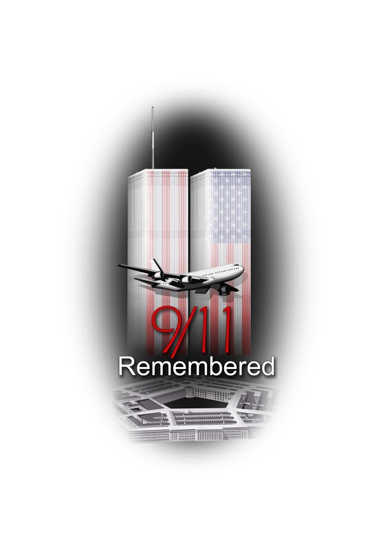 The seventh anniversary of the Sept. 11 terrorist attacks is Thursday and a memorial service will be held at 1:45 p.m. at the Sept. 11 Memorial Park outside the Bob Hope Community Center. All Team Mildenhall personnel and their families are invited to attend the service and pay their respects to the victims and families of those who lost their lives in New York City, Washington D.C., and Flight 93 in Pennsylvania. The chaplain will begin the ceremony with an invocation, and a member of wing leadership will be guest speaker. For more information, call Master Sgt. William Hayes at DSN 238-6614. (U.S. Air Force graphic by Tech. Sgt. Brian Bahret)