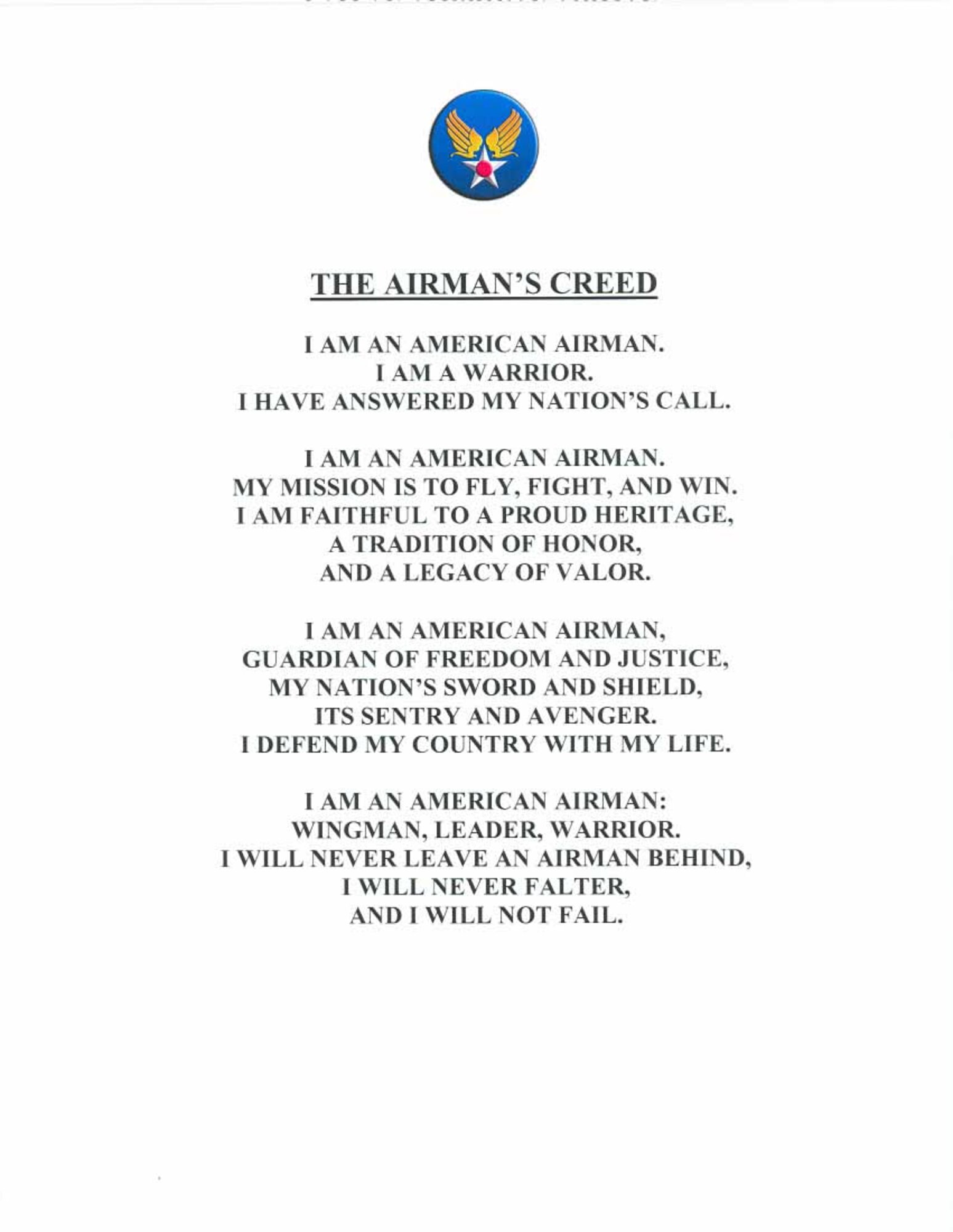 The Airman's Creed