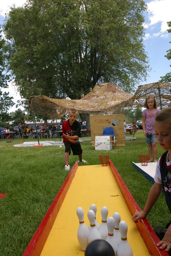 Children probably had the best time of all as they ran around and played games together as their parents socialized at the CES and 67th APS family barbeques held during the August UTA. (U.S. Air Force Photo by Senior Airman Daniel Durbin)