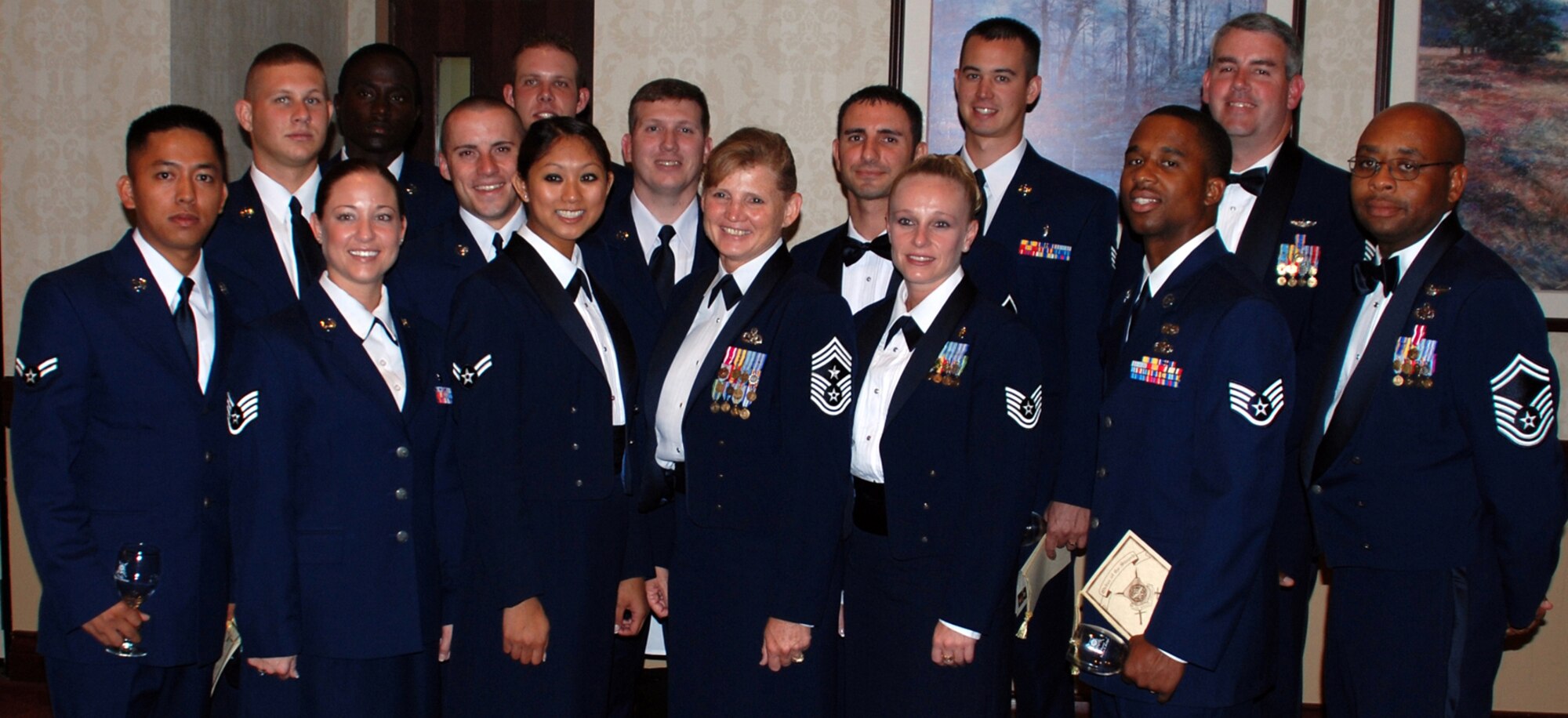 SCOTT AIR FORCE BASE, Ill. – Several enlisted Team McConnell members had the opportunity to attend the Order of the sword ceremony for Gen. Duncan McNabb, Air Mobility Command commander, Sept. 6. The Order of the Sword is the highest honor that a noncommissioned officer can bestow upon an individual. (Photo by Airman 1st Class Jessica Lockoski)