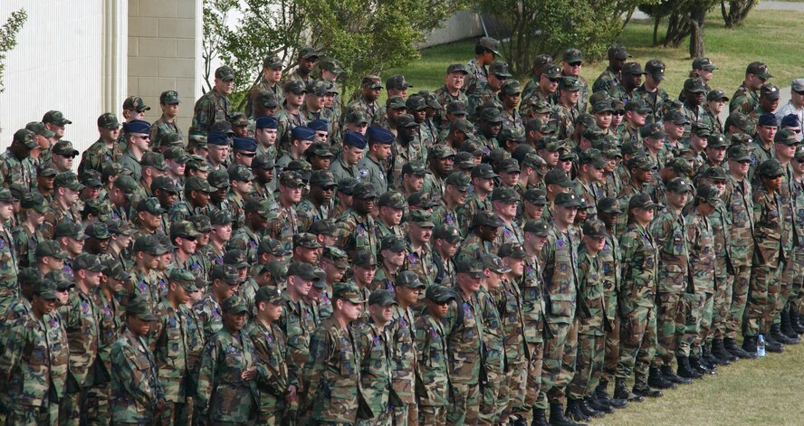 KUNSAN AIR BASE, South Korea -- Airmen gather for Brig. Gen. Robin Olds' memorial ceremony here June 19. (U.S. Air Force photo/Senior Airman Steven Doty) 
