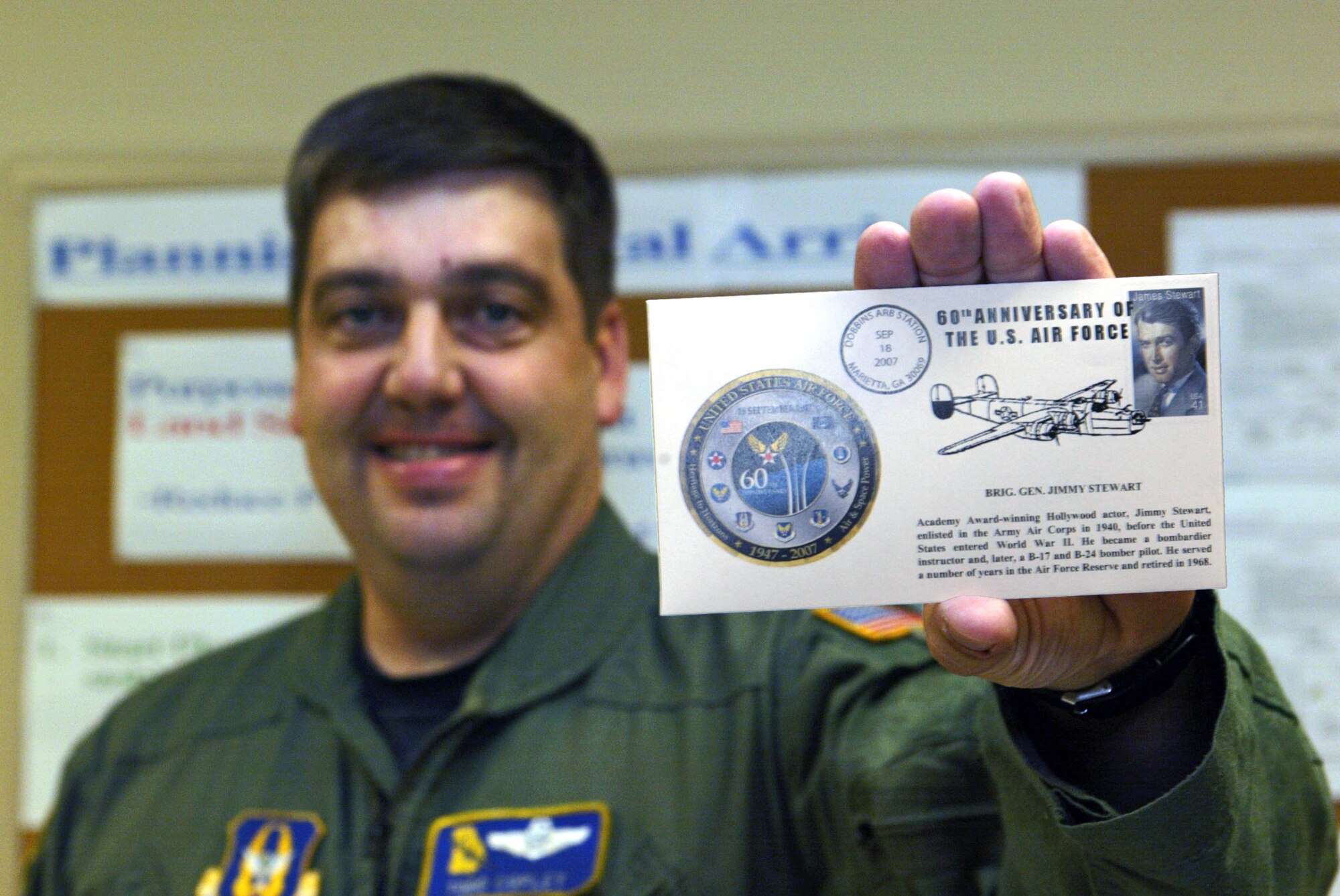 Airman combines love of stamps aviation to celebrate Air Force