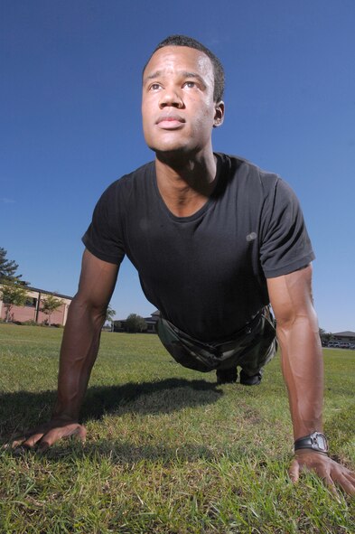 Patrice Dobson is Fit to Fight (U.S. Air Force photo by Airman 1st Class Brittany Barker)