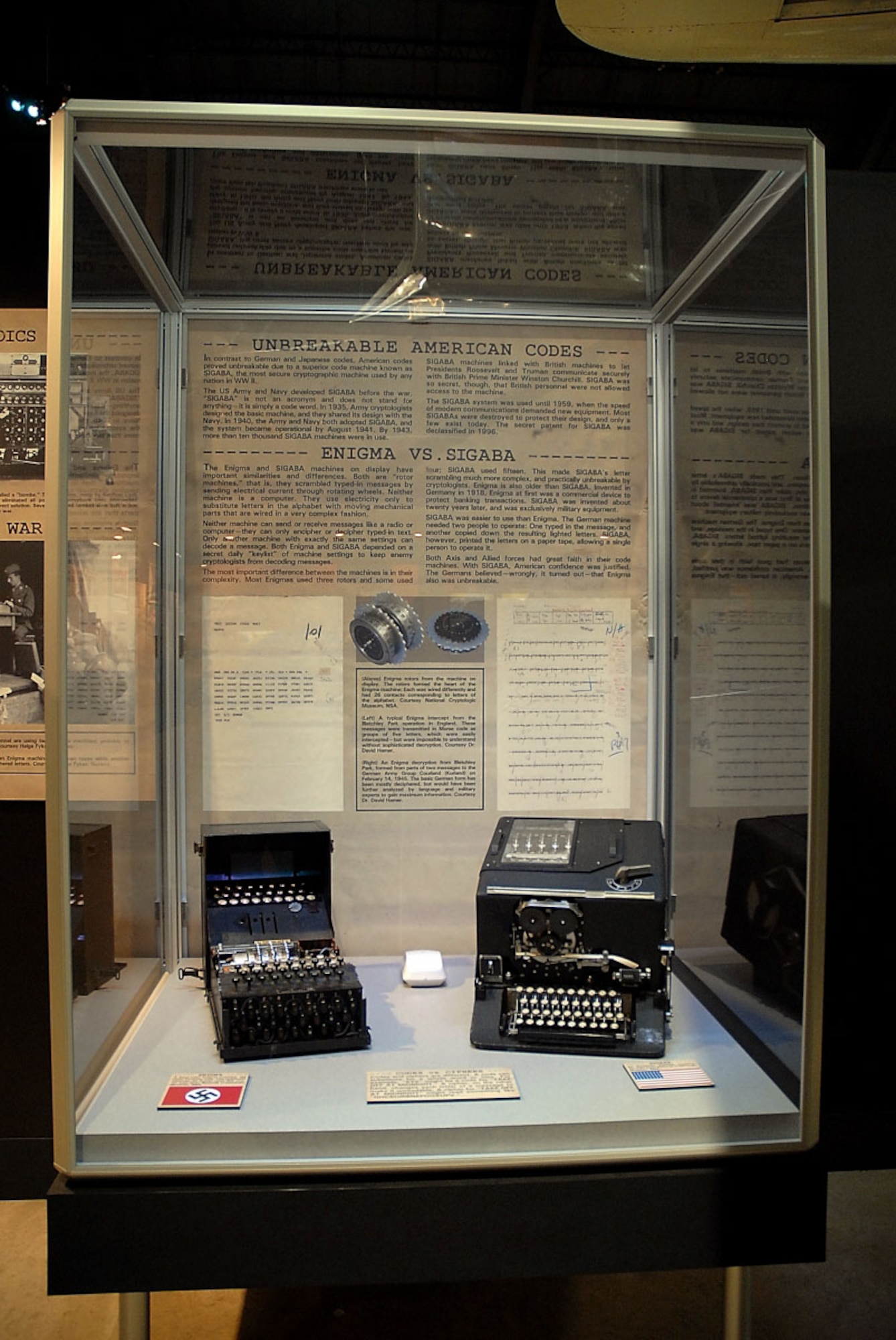 DAYTON, Ohio -- Cryptology exhibit on display in the World War II Gallery at the National Museum of the United States Air Force. (U.S. Air Force photo)