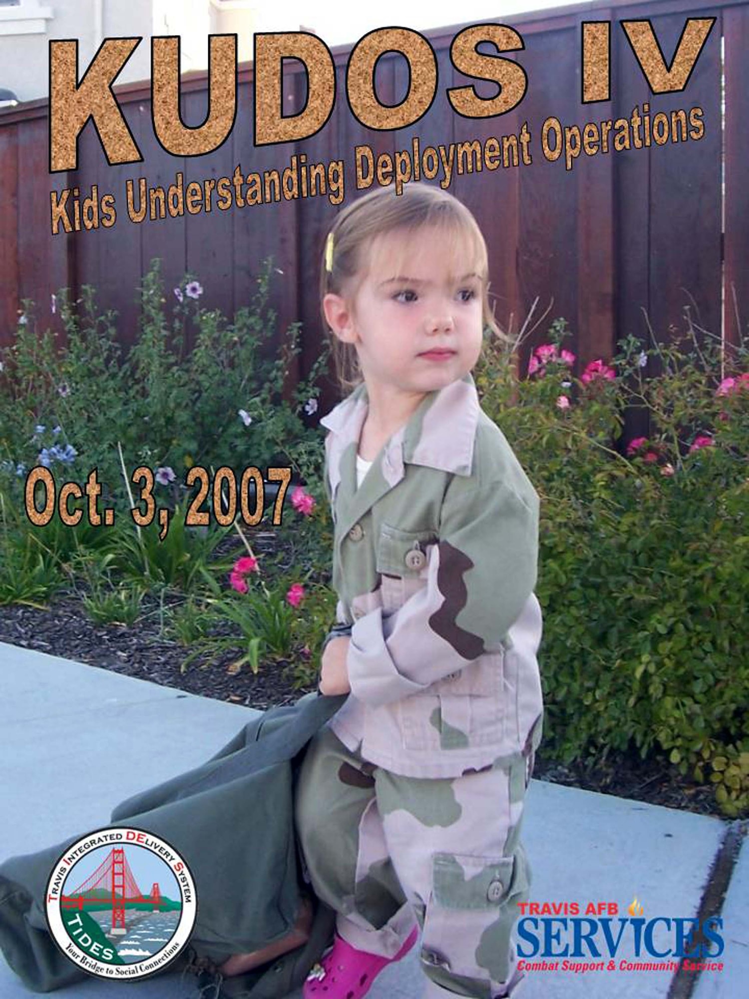 The Kids Understanding Deployment Operations event is scheduled for Oct. 3. Better known as KUDOS, the 60th Services Squadron-sponsored event is designed to give family members a realistic observational understanding of what servicemembers go through before, during and after deployments. (U.S. Air Force photo illustration)