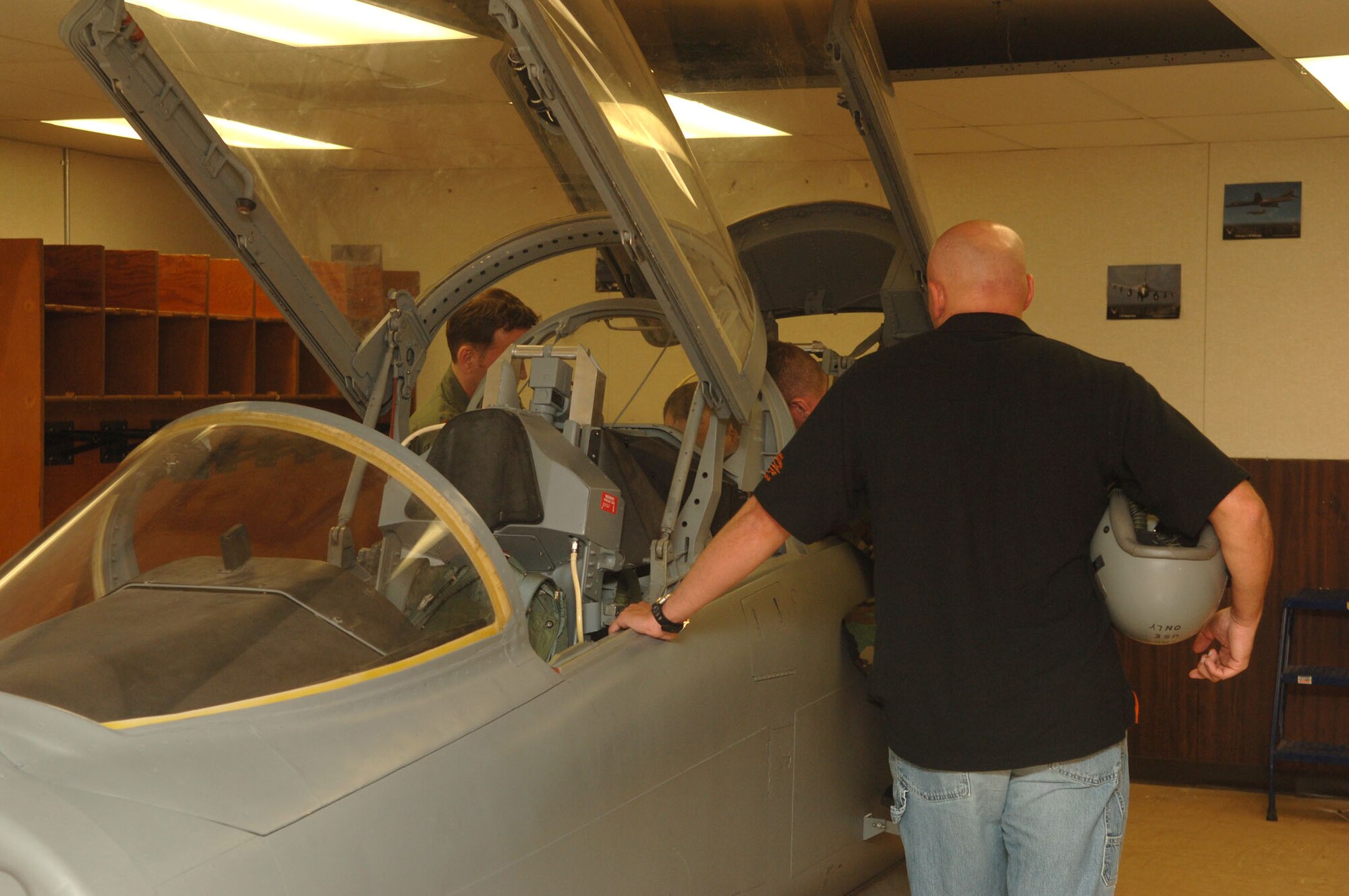 Tech Sgt. Israel DelToro and Master Sgt. Eric Brandenburg visit Holloman to get a tour of the base and tell Airmen their stories of being in combat and why they stay in the Air Force. Many Airmen were inspired by the speeches the two Air Force heroes gave during the Warrior Call. (U.S. Air Force photo/Airman 1st Class Tiffany Trojca.) 