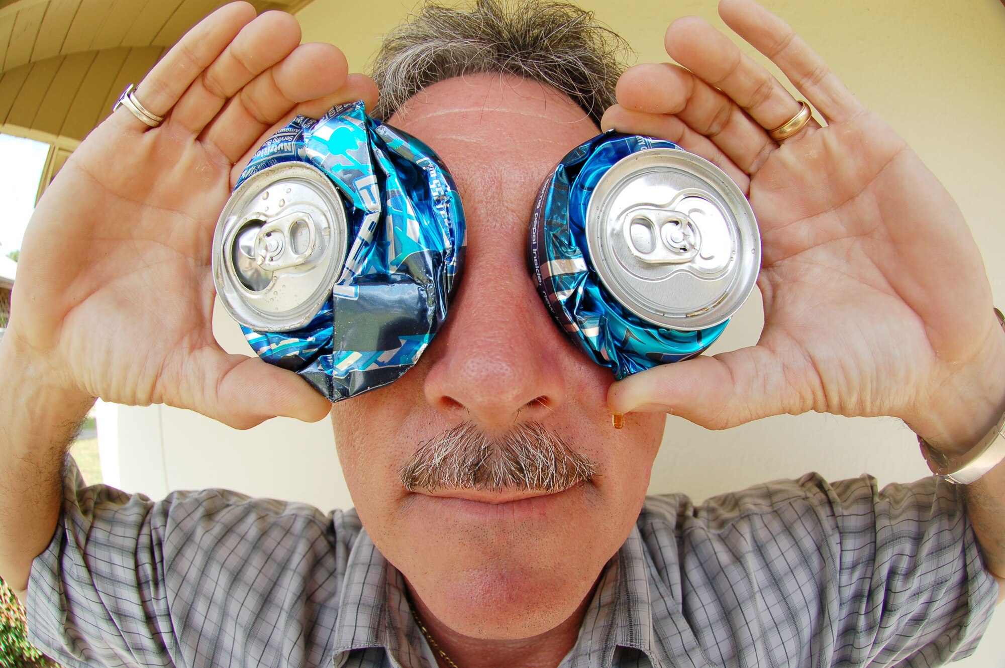EGLIN AIR FORCE BASE, Fla. -- Michael Vannoy, Eglin Recycling Program manager, hopes to see hundreds of aluminum cans flow through the Eglin Recycling Center as part of this year?s America Recycles Day aluminum can recycling contest. ? U.S. Air Force photo by Jerron Barnett