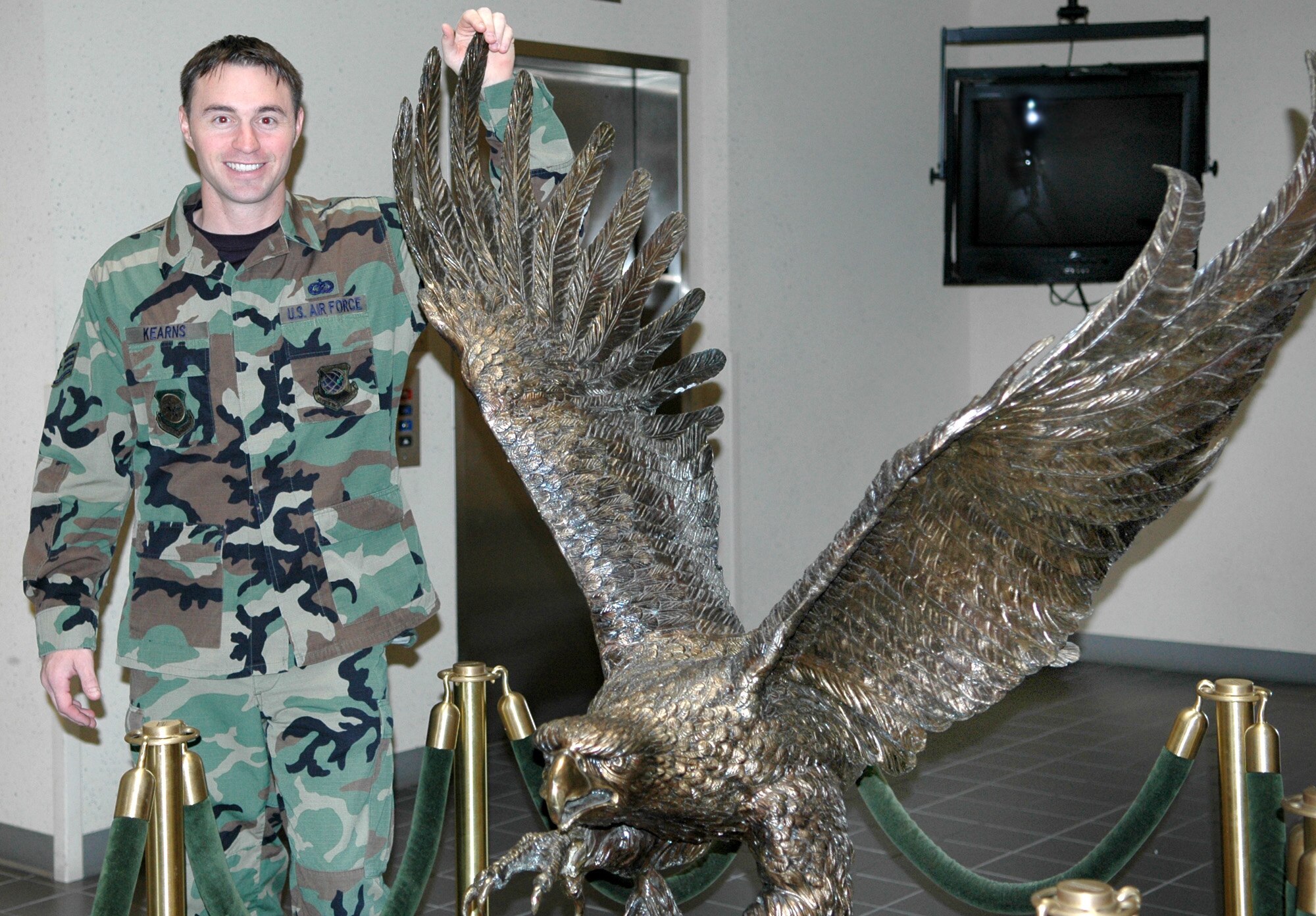 FAIRCHILD AIR FORCE BASE, Wash. -- Staff Sgt. Michael Kearns, 92nd Air Refueling Squadron information management NCOIC, is this week's Team Fairchild MVP. (U.S. Air Force photo / Airman 1st Class Kali L. Gradishar)