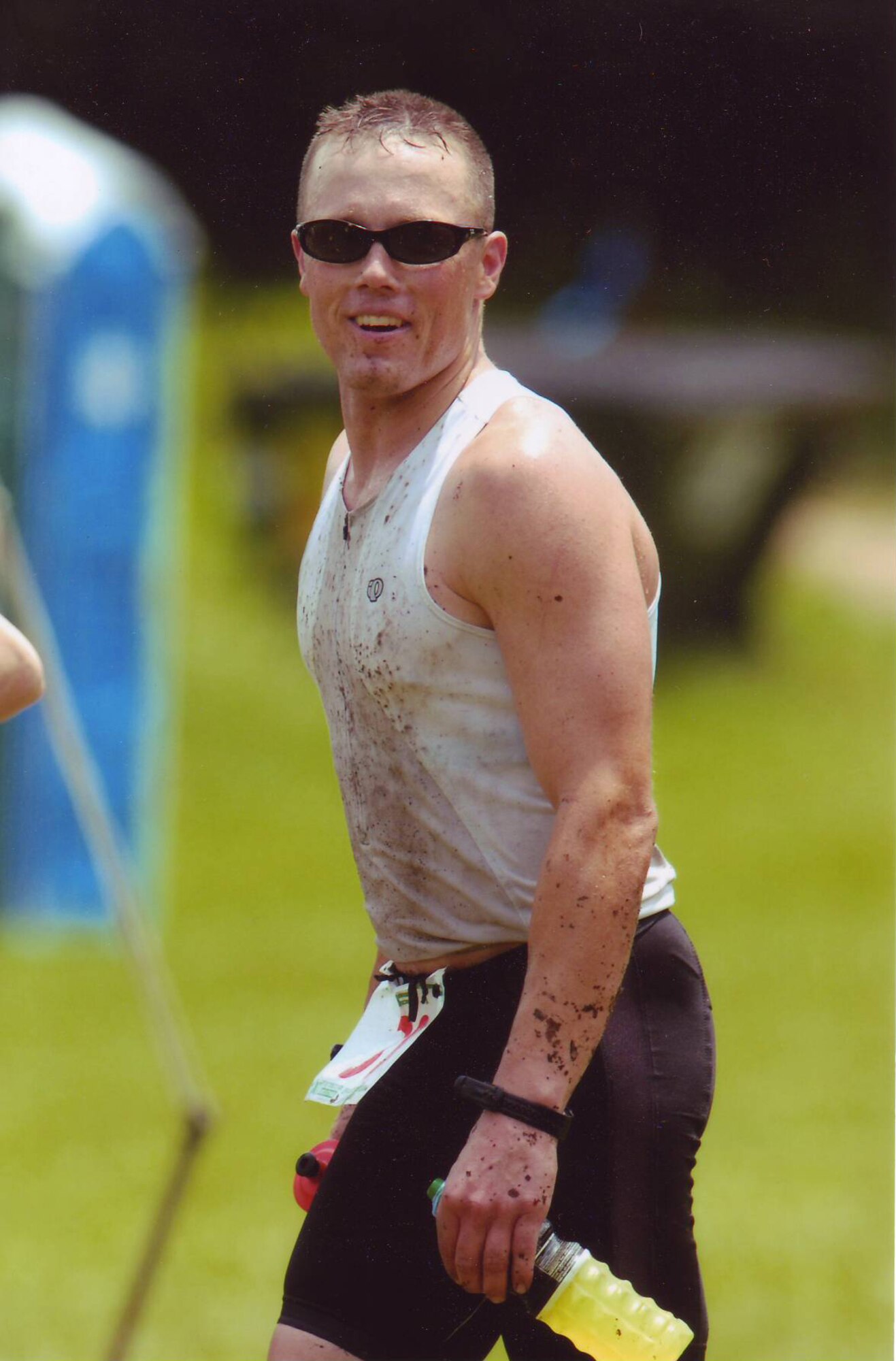 Staff Sgt. Brian Frank, 509th Communications Squadron, catches his breath following a race in Eureka Springs, Ark. (Photo printed with permission of Brian Frank)