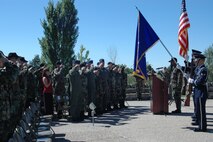 Team Hill members salute during the Nation Anthem and the posting of colors during the POW/MIA Recognition Day at Missile Park near the West Gate Sept. 21, 12 p.m.