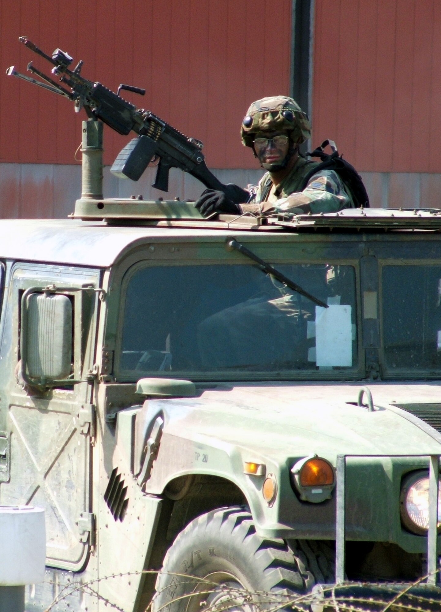 Students in the Air Force Phoenix Warrior Training Course 07-6 hold a convoy Aug. 29 at Naval Air Engineering Station Lakehurst, N.J.  The course is taught by the U.S. Air Force Expeditionary Center's 421st Combat Training Squadron at Fort Dix, N.J.  (U.S. Air Force Photo/Tech. Sgt. Scott T. Sturkol)