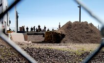 The launch facility where a simulated electronic launch - Minuteman exercise took place Aug. 21 had dirt and sandbags in place to prevent the blast doors from harming members of the 90th Meaintenance Group and 90th Security Forces Gruop when tested (Photo by Airman 1st Class Daryl Knee).