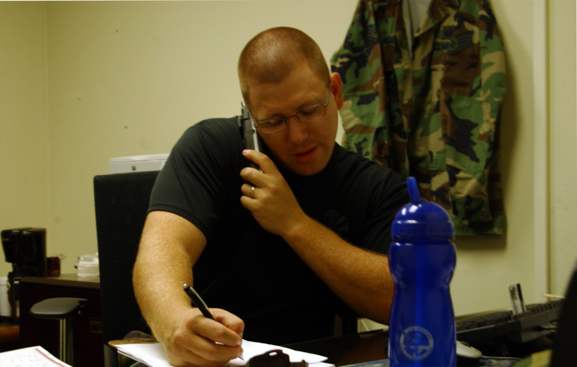 Staff Sgt. Grant Rogers, NCO in charge of the flight kitchen here, logs orders placed by mission essential personnel who work after normal duty hours and for flyers that fly extended sorties. Sergeant Rogers and his team operate a 24-hour service facility and make about 7,000 meals per month to support the in-place and deployed mission at Andersen. “We see a differing operations tempo all the time because of the different airframes Andersen supports,” he said. To sustain mission requirements with the ops tempo constantly in flux, Sergeant Rogers and his crew have learned to adapt to ensure there’s never a break in service for Andersen’s military personnel meeting mission goals. (Air Force Photo/Tech. Sgt. Steven Wilson)