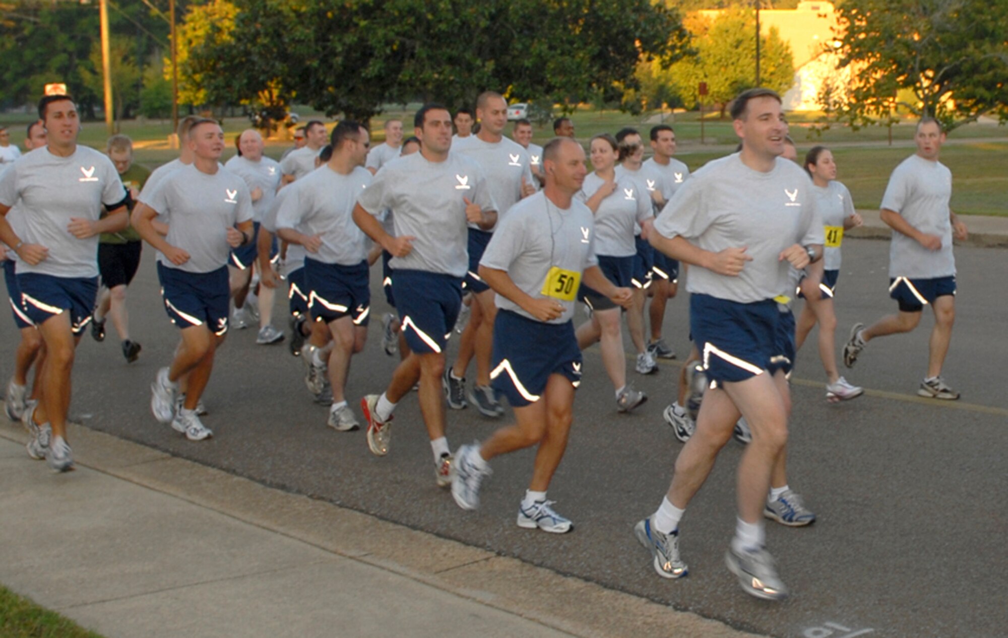 More than 200 runners participated in Friday's BLAZE Race. Participants were able to complete a 1.5K, 5K or 10K run. The first 93 participants received a commemorative 60/65 t-shirt. (U.S. Air Force photo)
