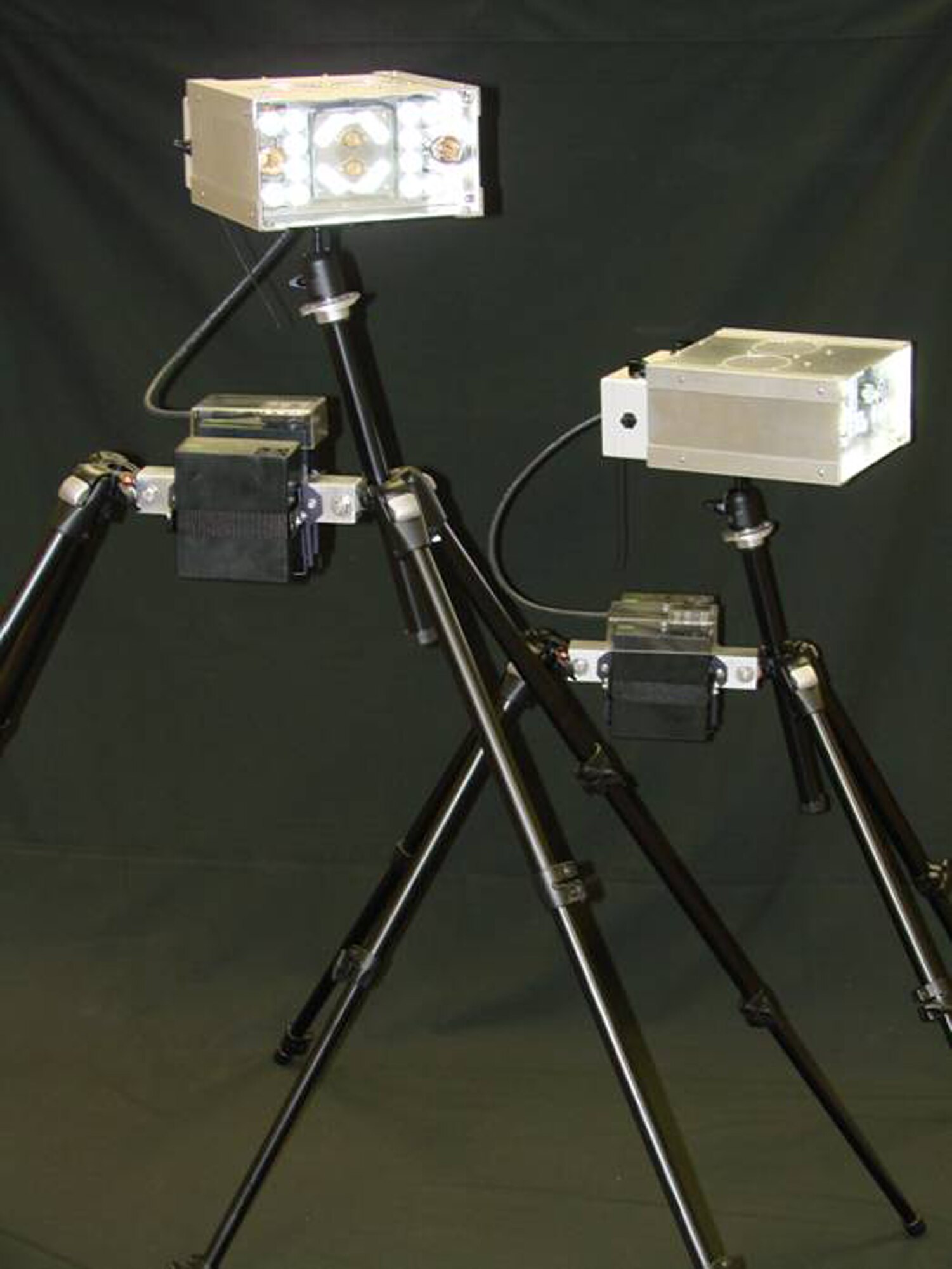 The BrightEye Portable Solid-State LED Lighting System, developed through an initiative with the U.S. Air Force Expeditionary Center's Air Mobility Battlelab and Cyberlux Corporation, is a light-weight, easy-to-use system designed for multiple military uses.  The BrightEye system was demonstrated by contingency response group units during Air Force Exercise Eagle Flag at Naval Air Engineering Station Lakehurst, N.J., and proved to be a valid and useful system for CRG operations, said Master Sgt. Michael Harris of the AMB.  The USAF EC and the AMB are located on Fort Dix, N.J.  (Photo/Art Tollefson)