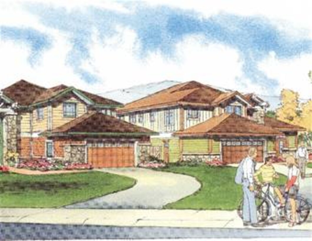 An artist's rendition of future Peterson housing.