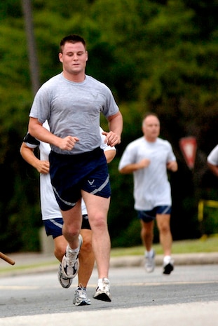 Members of Team Charleston participated in a 24-hour vigil run Sept. 20 to 21 on Charleston AFB to honor comrades who have been prisoners of war and those missing in action. (U.S. Air Force photo/Airman 1st Class Nicholas Pilch)