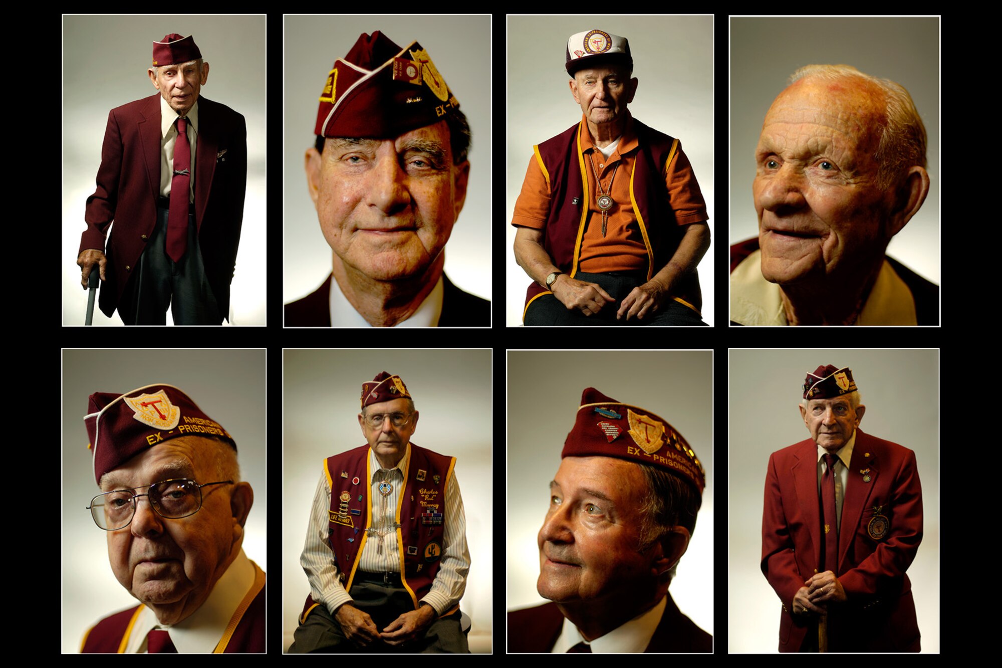 The above pictured former prisoners of war were held captive in various parts of Europe and Korea during their service in the military. Members of Team Charleston participated in numerous events on base during the 2007 National POW/MIA Recognition Day to honor the sacrifices they made for their country. (U.S. Air Force illustration/Tech. Sgt. Jeremy Lock)