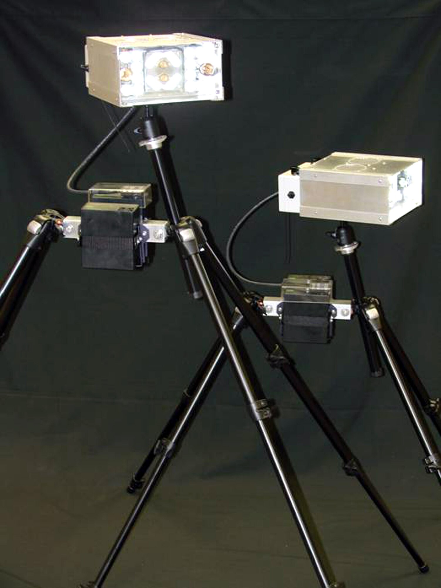 The BrightEye Portable Solid-State LED Lighting System is a light-weight, easy-to-use system designed for multiple military uses. BrightEye was developed through an initiative with the Air Force Expeditionary Center's Air Mobility Battlelab at Fort Dix, N.J., and Cyberlux Corporation. (Courtesy photo) 

