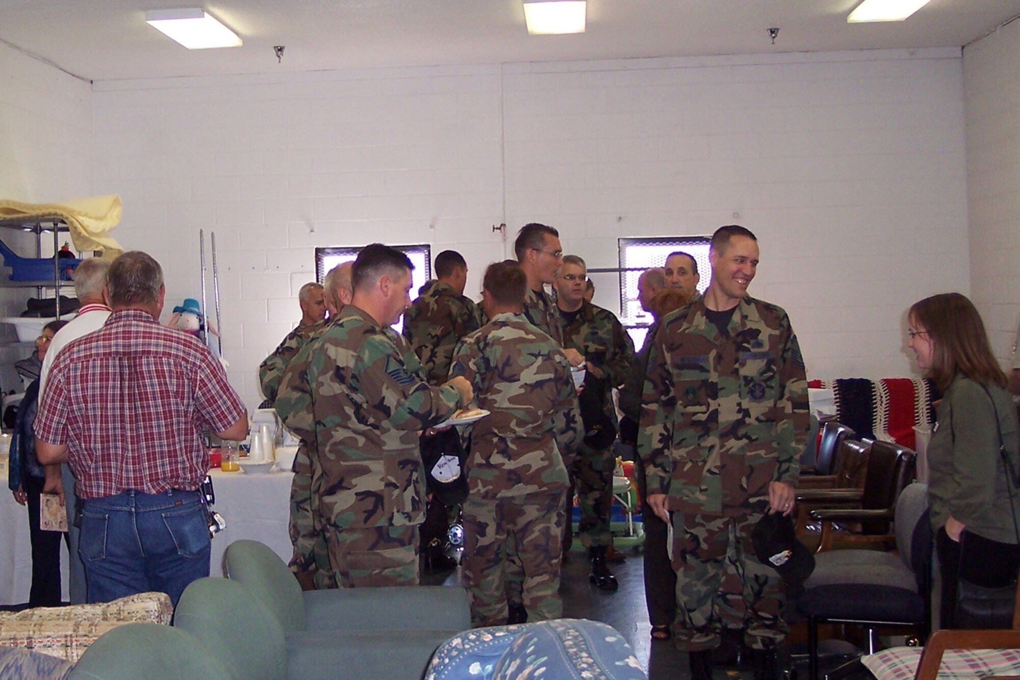 Eglin's commanders, chiefs and first sergeants visit the new location of the Airman's Attic for a senior leader perspective on how the Attic supports their personnel. The Airman's Attic recently moved to Bldg. 594 in the former Prison Camp complex. 

