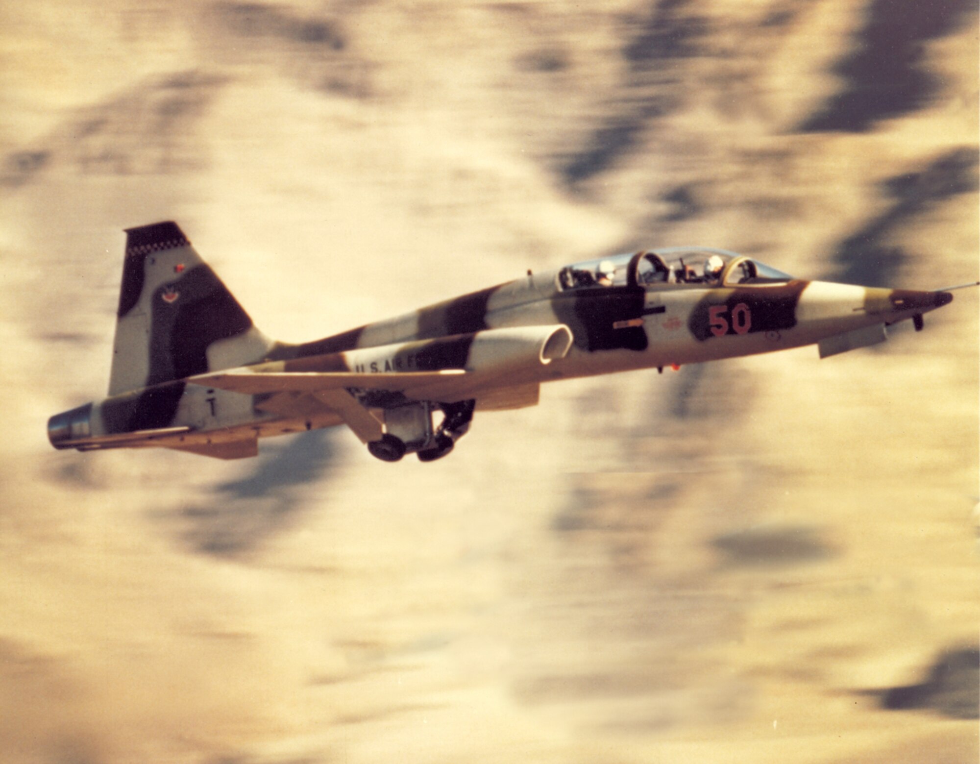 Under the dissimilar air combat training program in the early 1970s, Air Force officials had some T-38s painted with Soviet-style paint schemes and flew them based on adopted Soviet tactics. That kind of realistic training helped pave the way for today''s U.S. fighter pilots to dominate the skies. (US Air Force Photo) 