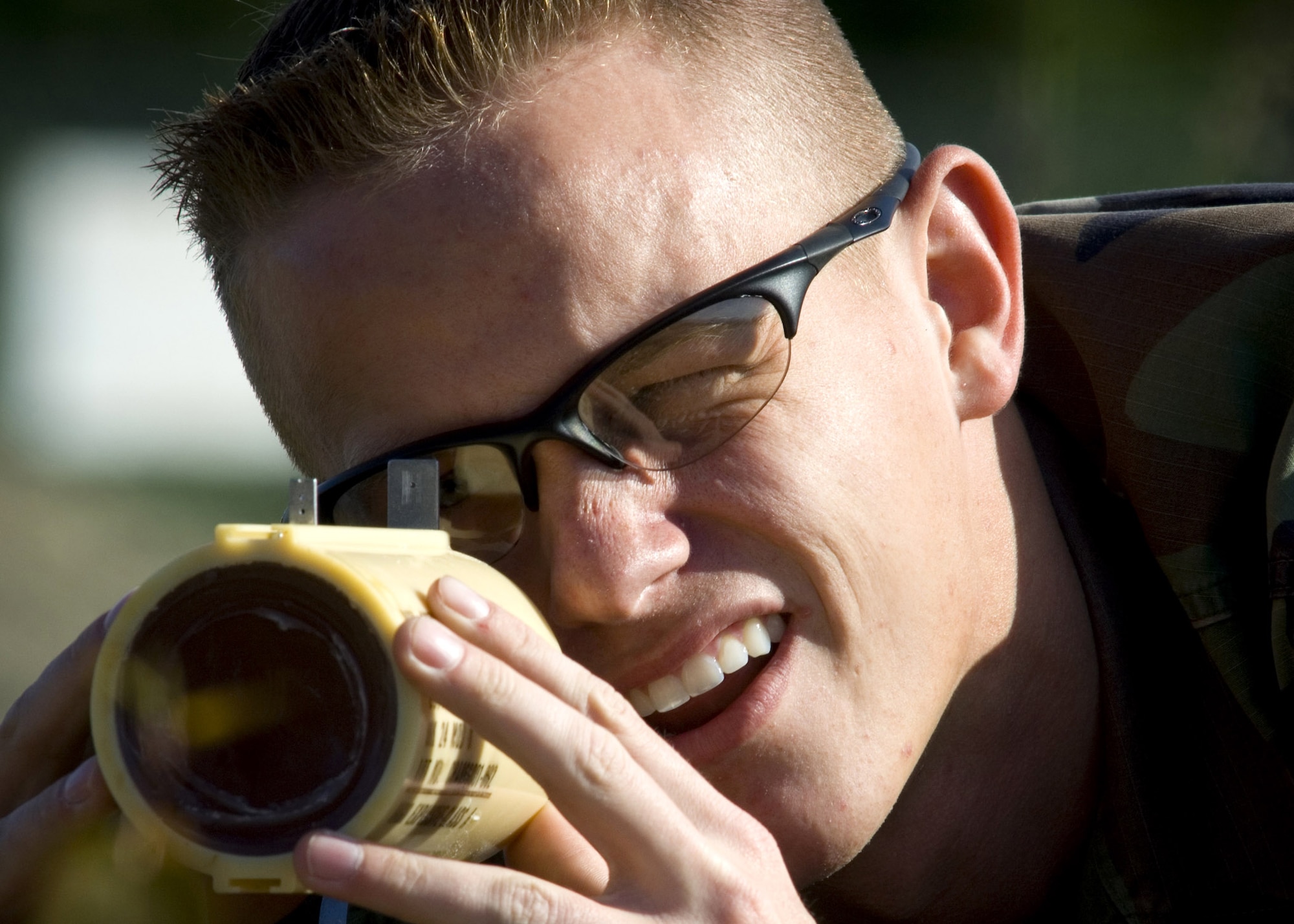 Senior Airman Matthew C. Hulsman was selected as one of the 12 Outstanding Airmen of the year.  He serves as an explosive ordnance disposal Airman from Elmendorf Air Force Base, Alaska.  While deployed, he served on more than 12 combat missions, he helped repel eight Taliban attacks. His expertise led to the location of 72 anti-tank mines, 22 anti-personnel mines and, while under fire, neutralized three IED threats.  (U.S. Air Force photo)