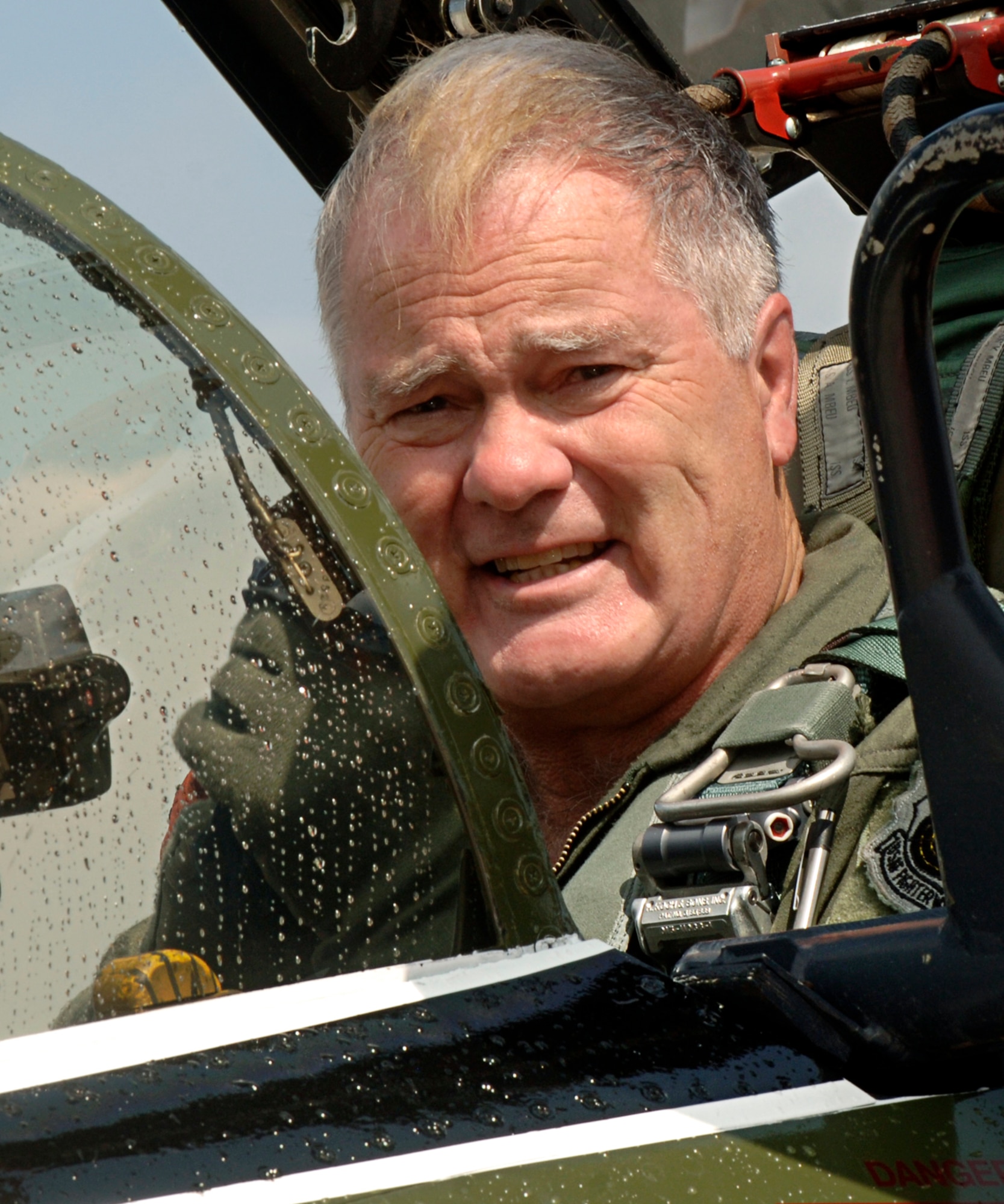 LANGLEY AIR FORCE BASE, Va. -- Gen. Ronald E. Keys, commander of Air Combat Command, sits in the cockpit of the aircraft in which he flew the final flight of his Air Force career, an F-4 Phantom II, the same type of aircraft he flew as a lieutenant in Vietnam. General Keys retires from the Air Force Nov. 1, ending four decades of military service. (U.S. Air Force photo/Airman 1st Class Vernon Young)