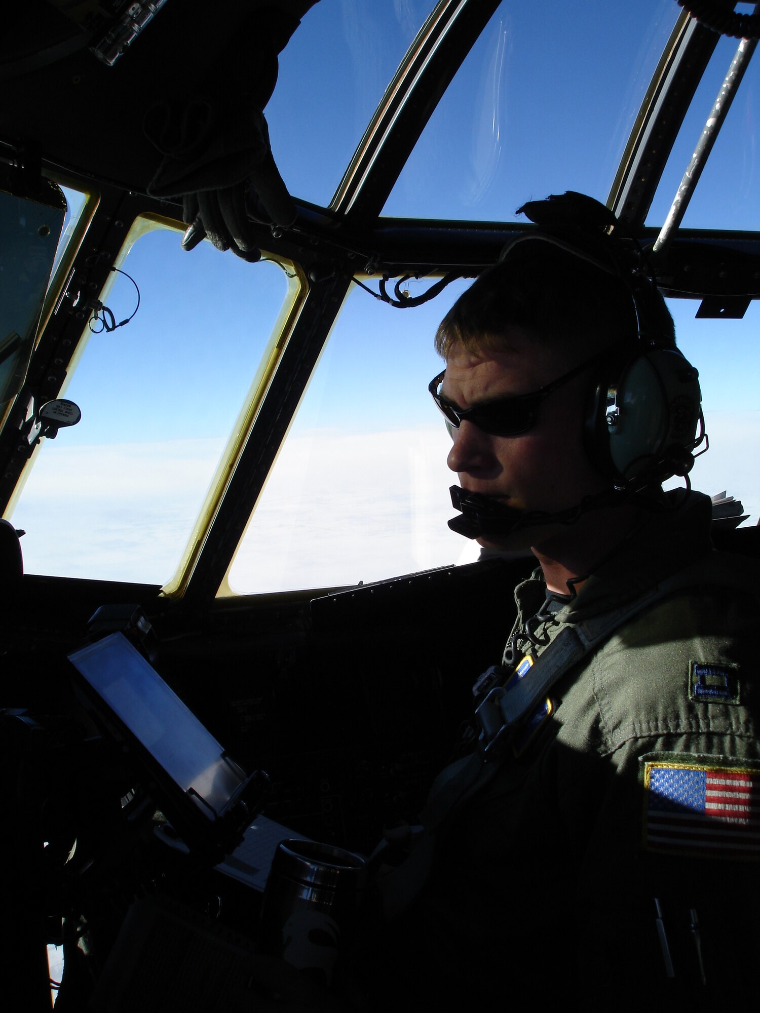 BALAD AIR BASE, Iraq -- An Airman from the 30th Airlift Squadron, Cheyenne, Wy., trains as a member of the Air Force's first active associate unit. The unit was activated July 1, 2006 at the Cheyenne Air National Guard Base and is due to deploy here in October to support Operation Iraqi Freedom. The unit was set up to embody the idea of the total force concept and places active-duty Airmen with a Guard unit to share aircraft, supplies and infastructure.